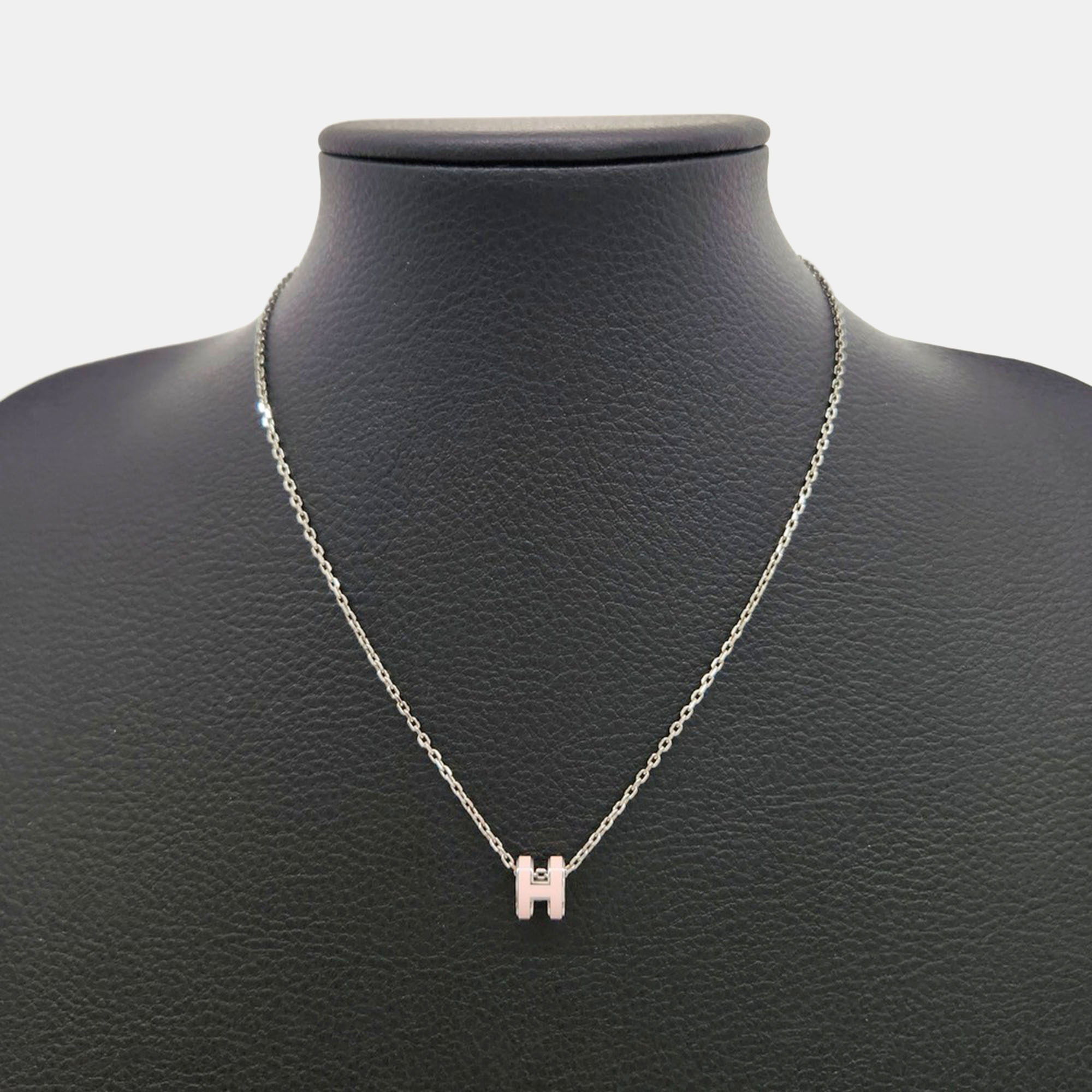 

Hermes Pop H Silver Plated Mini Necklace