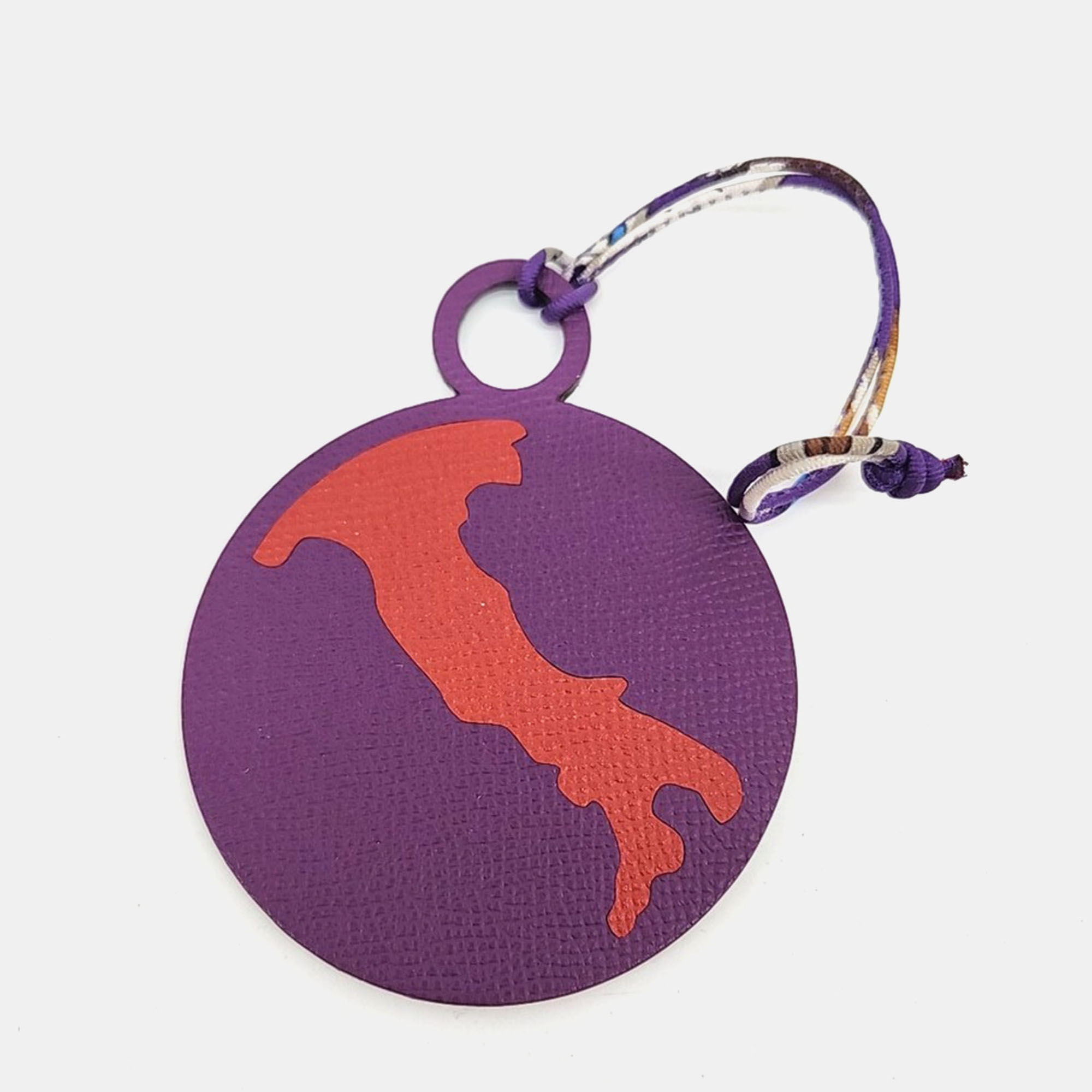 

Hermes Petit H Petit Hache Purple, Red Leather Bag Charm
