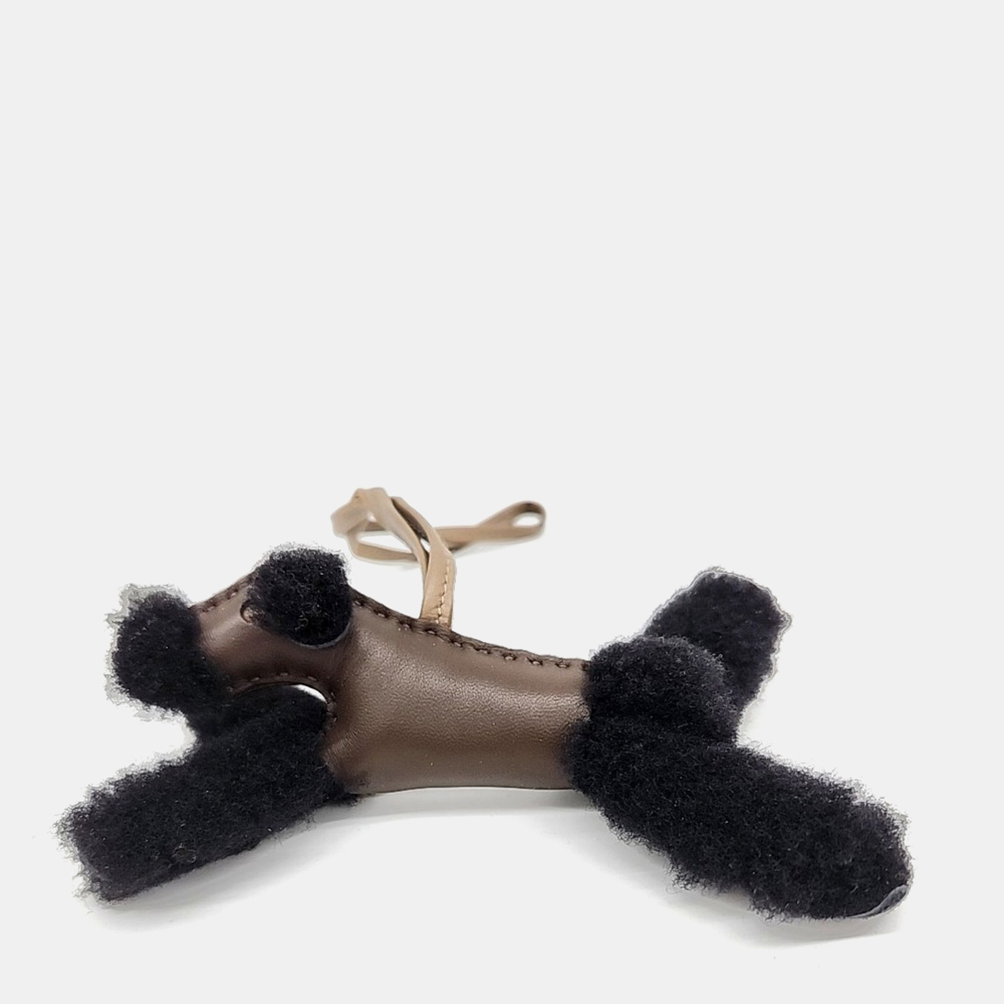 

Hermes Birdie Black, Brown Leather Bag Charm