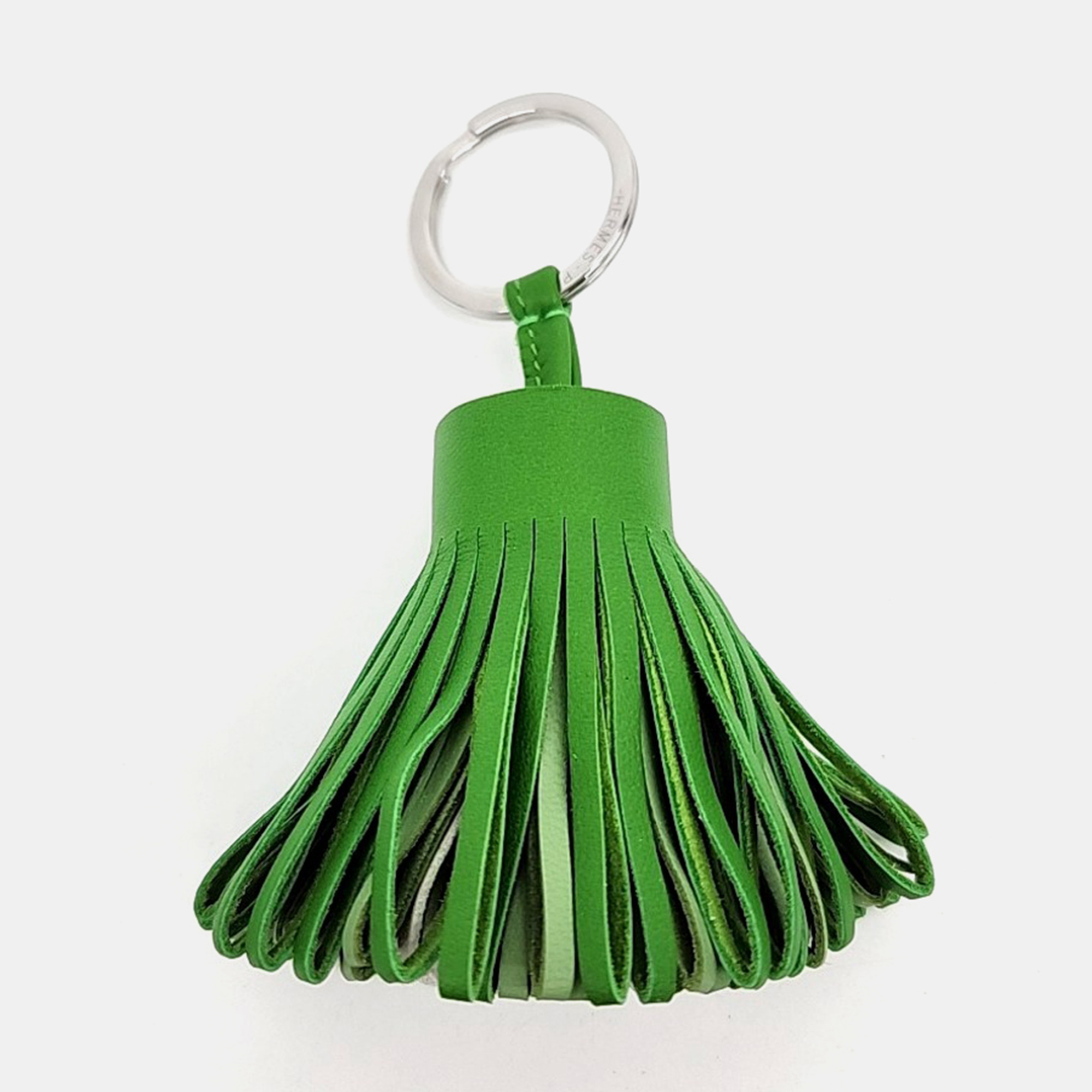 

Hermes Carmen Green Leather Tassel Keyring