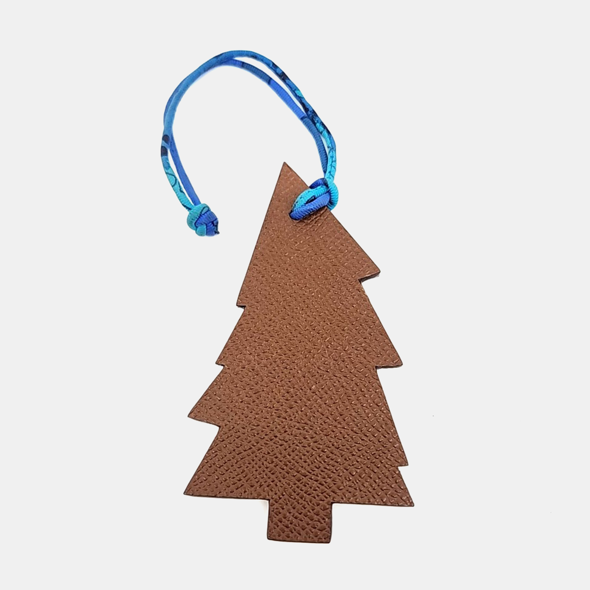 

Hermes Petit H Petit Hache Brown Leather Christmas Bag Charm