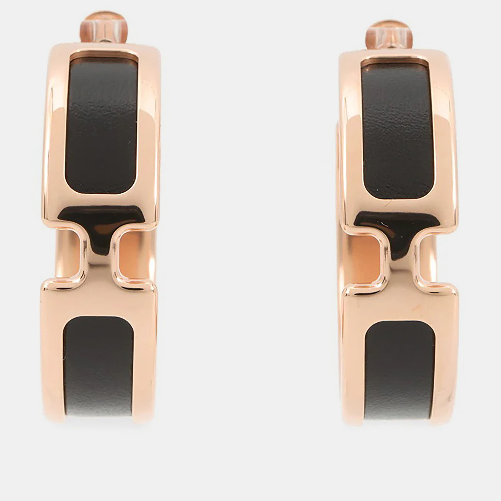 

Hermes Olymp Earrings Size Gm Black Box Calf Leather