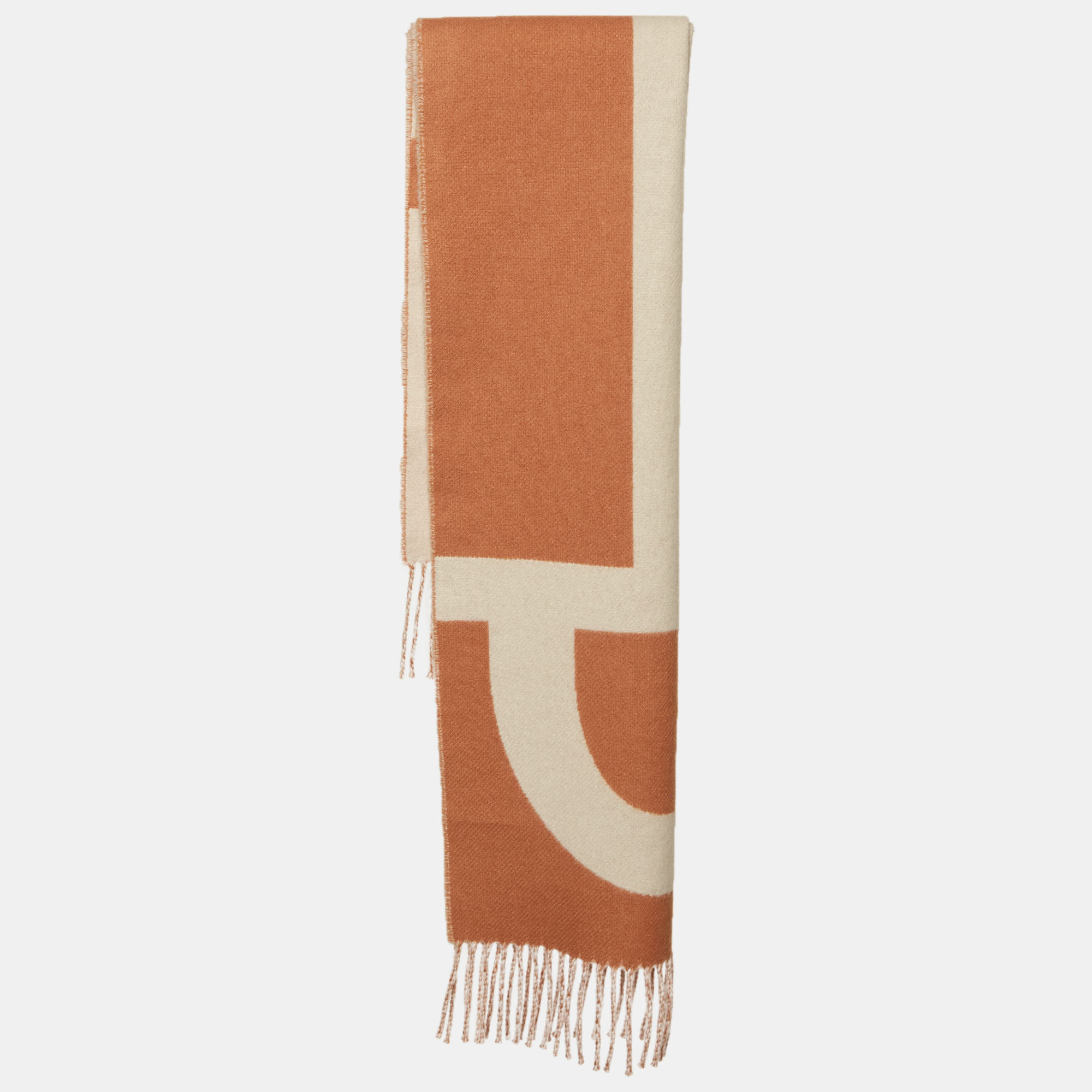 

Hermès Orange Casaque Grand Mors Cashmere Muffler