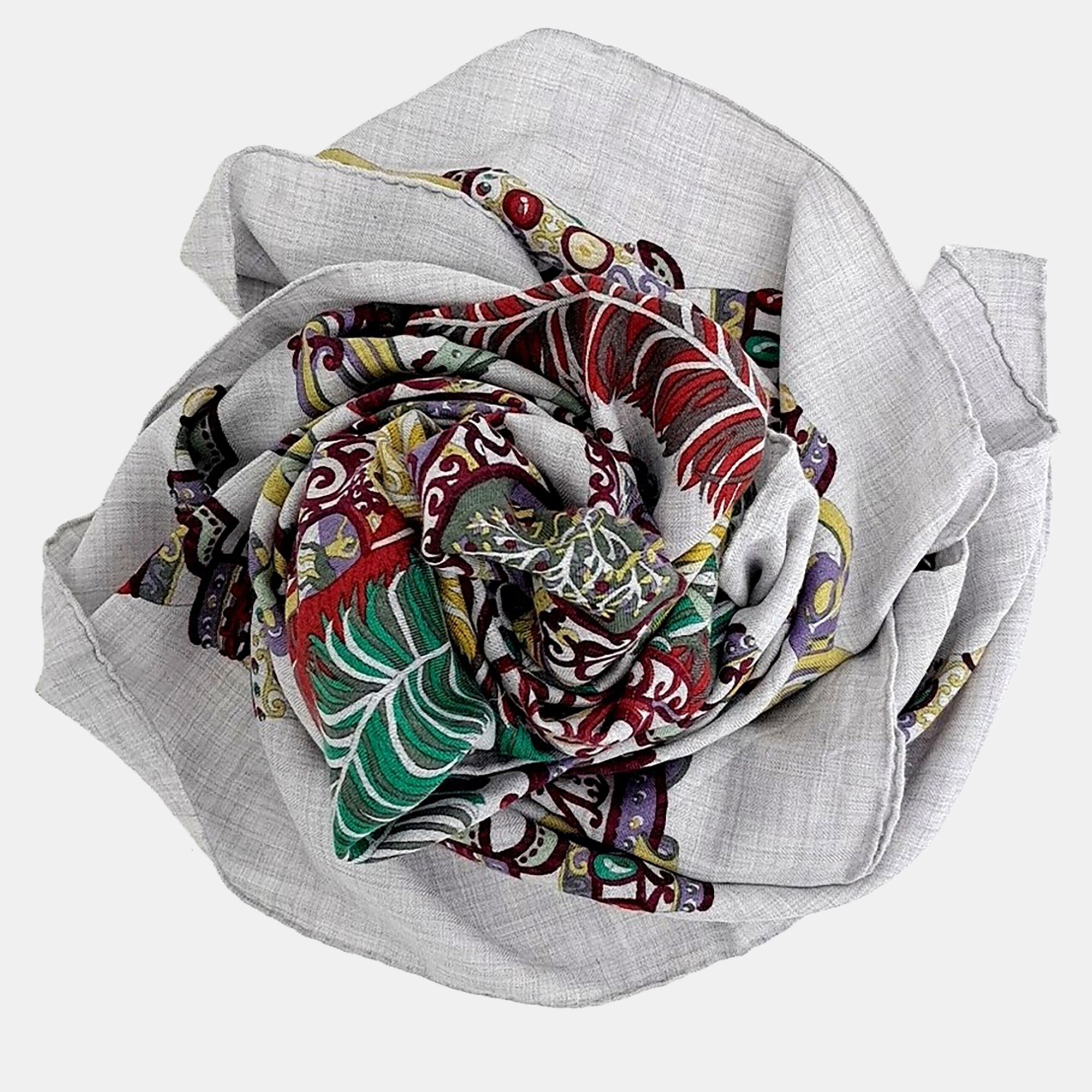 Pre-owned Hermes Cashmere Silk Multicolor Muffler And Shawl