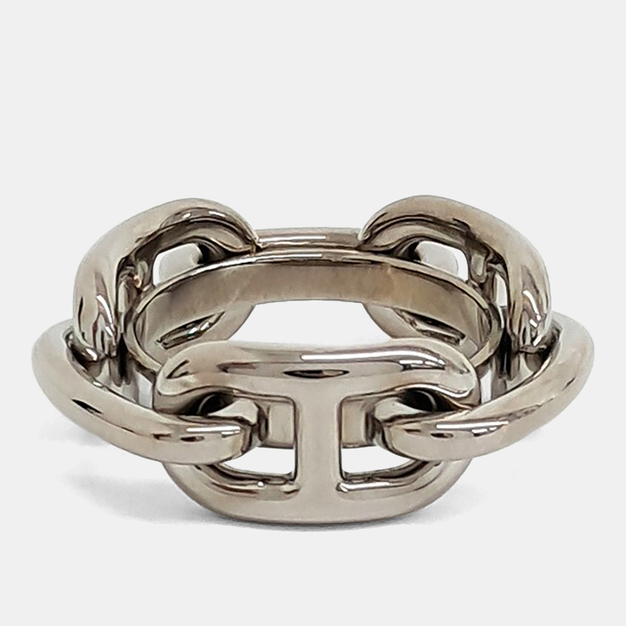 

Hermes Silver Scarf Ring