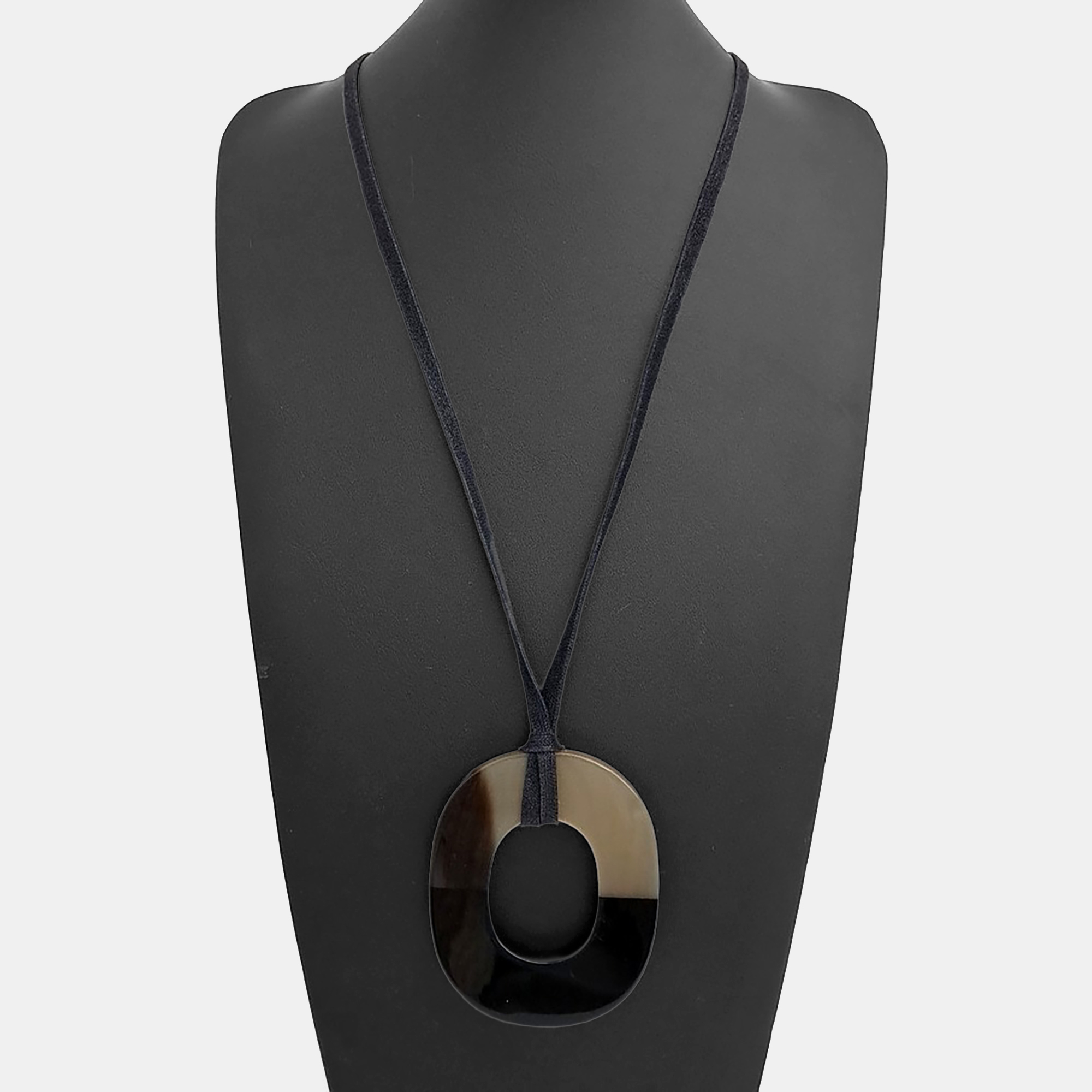 

Hermes Black, Brown Horn Necklace