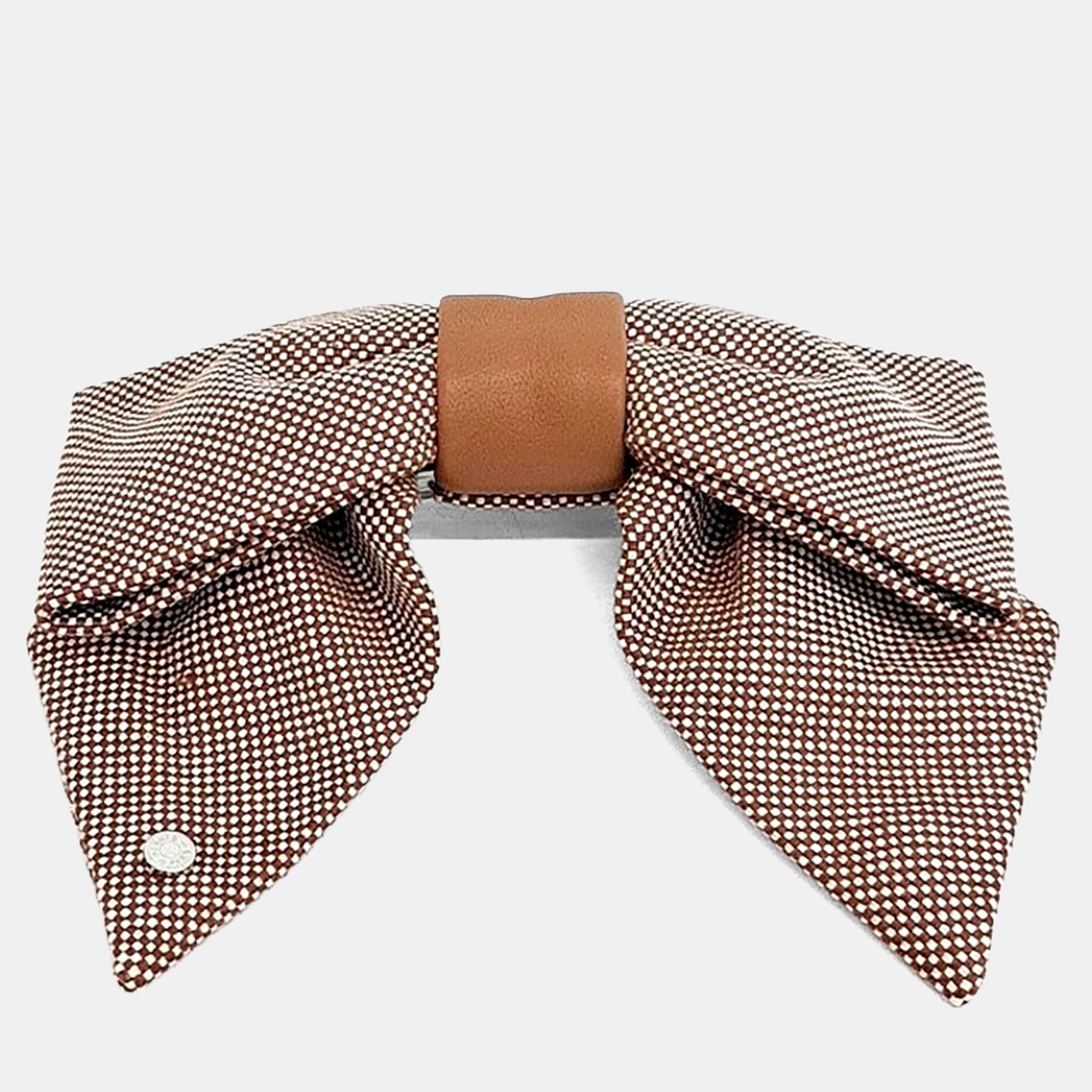 

Hermes Brown, White Bow Hairpin