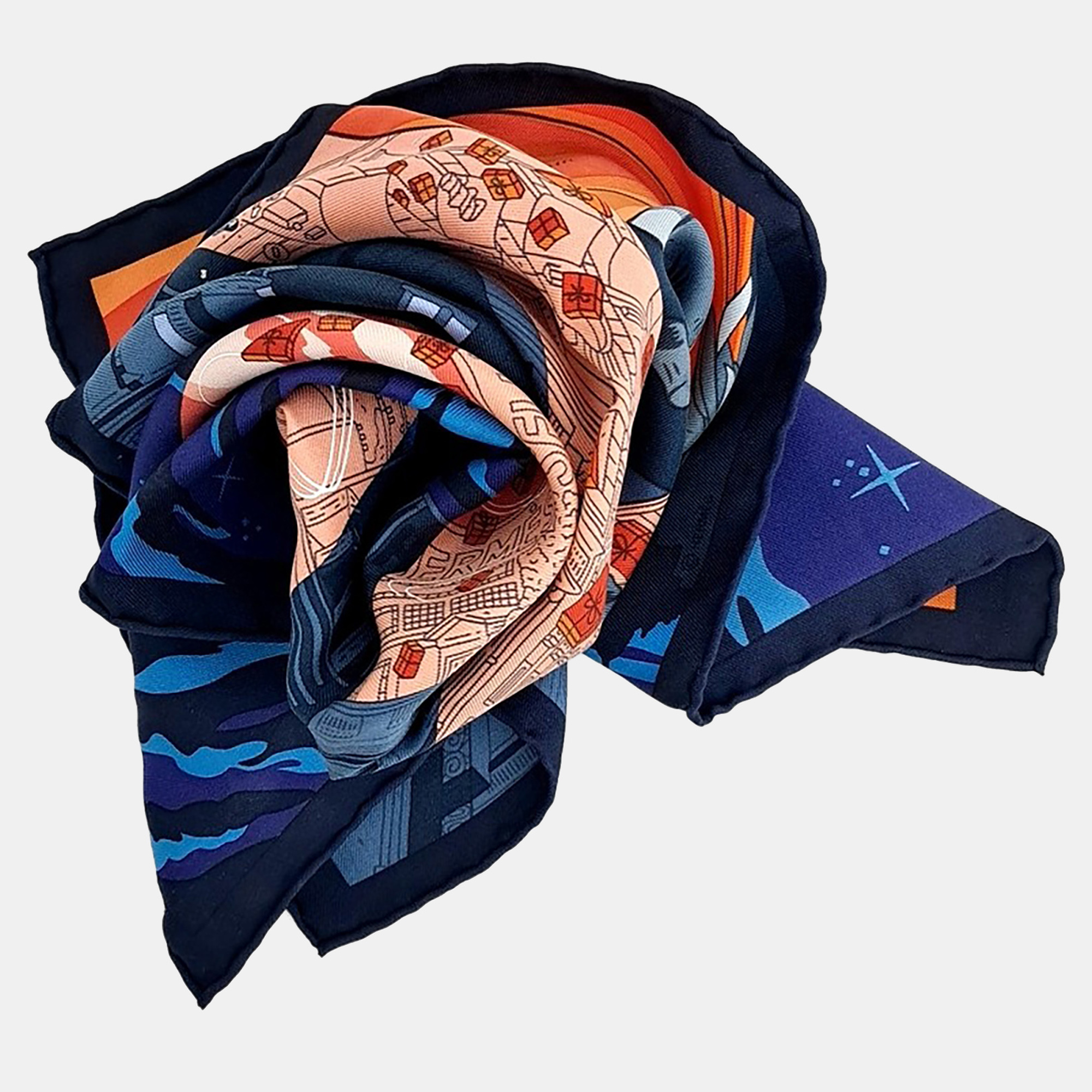 

Hermes Petite Multicolor Silk Scarf