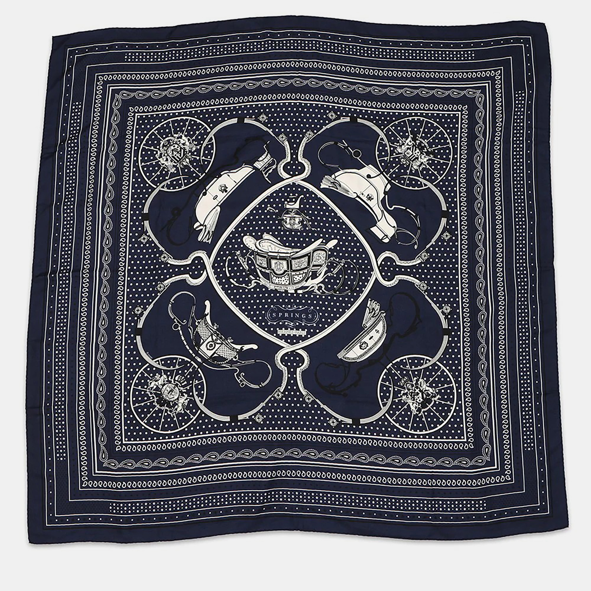 

Hermes Springs Cashmere Silk Scarf, Multicolor