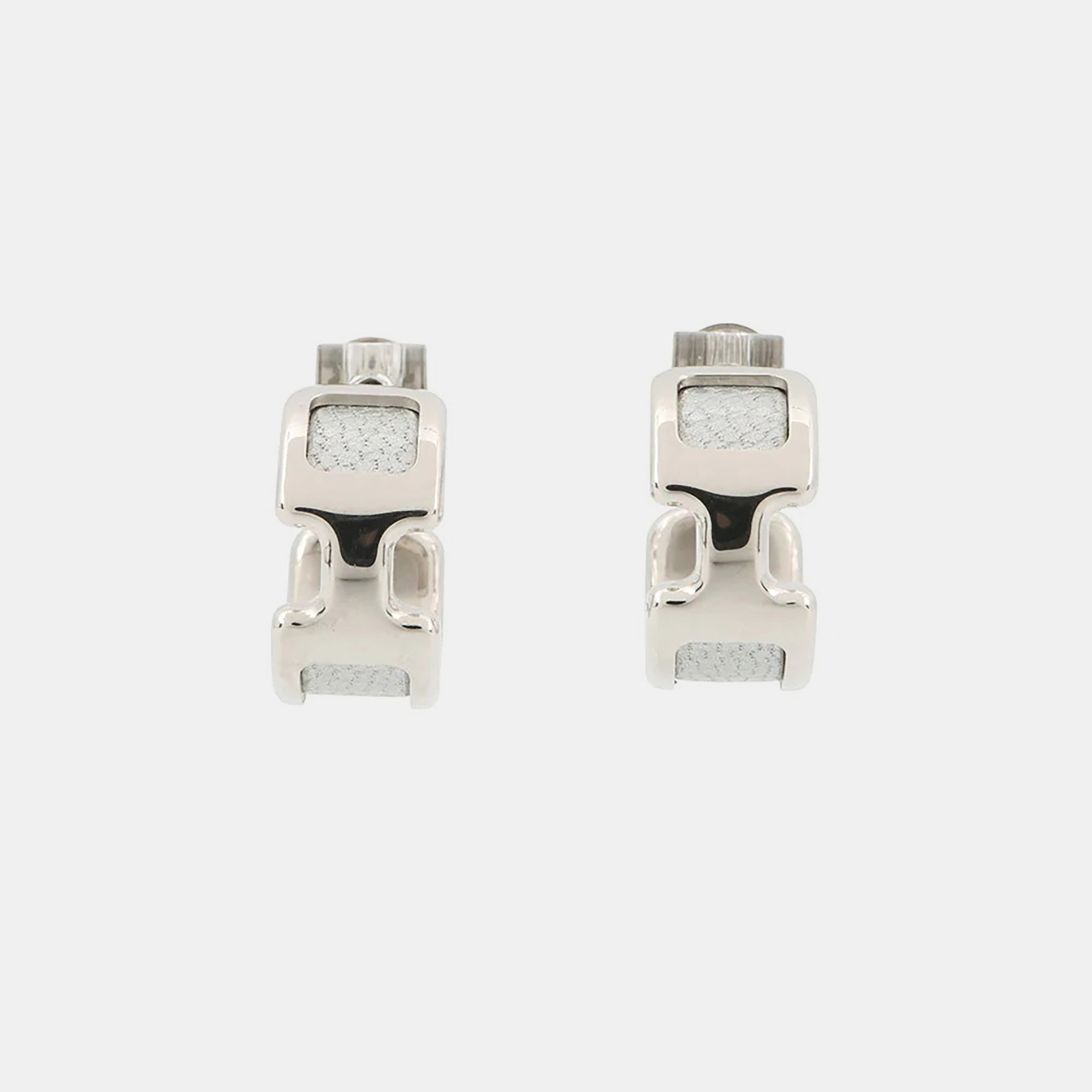 

Hermes Olymp Earrings Size Pm Silver Metal Epsom