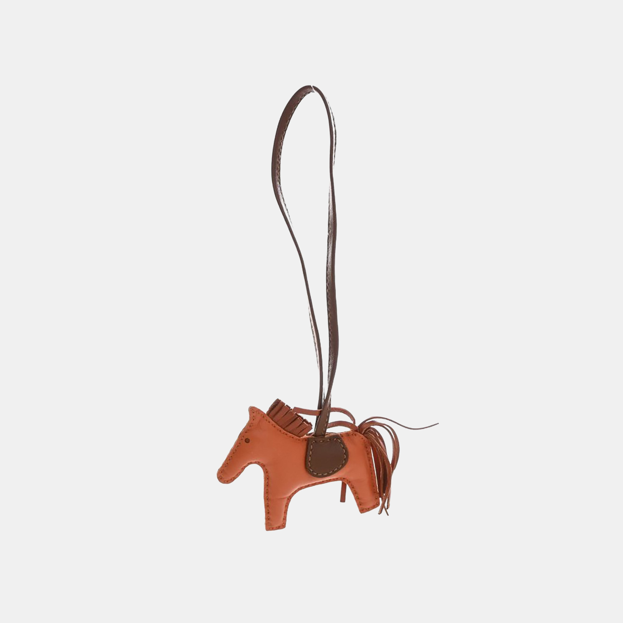 

Hermes Feu Milo Lambskin Rodeo Charm PM, Brown