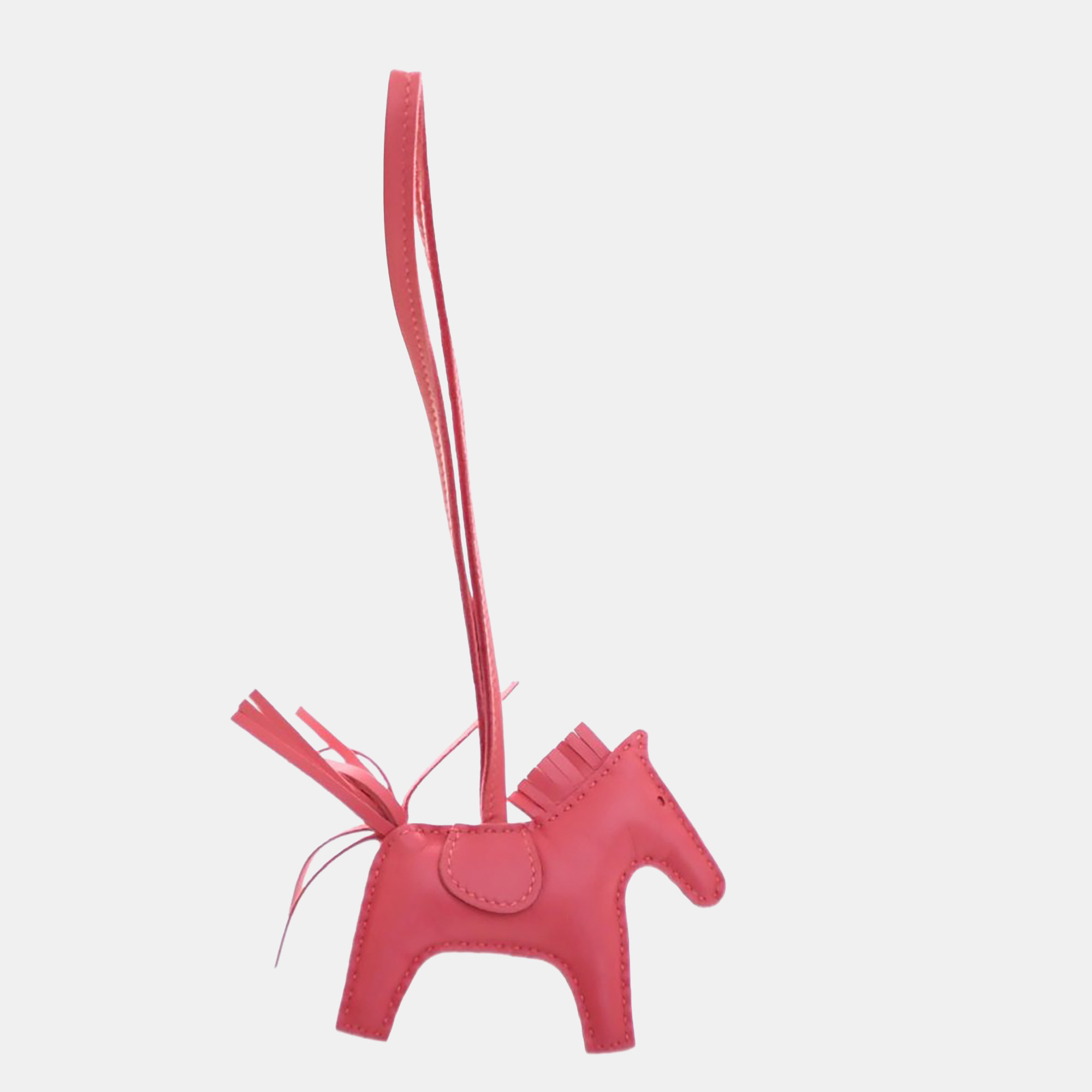 

Hermes Rose Azalee Milo Lambskin Rodeo Charm PM, Pink