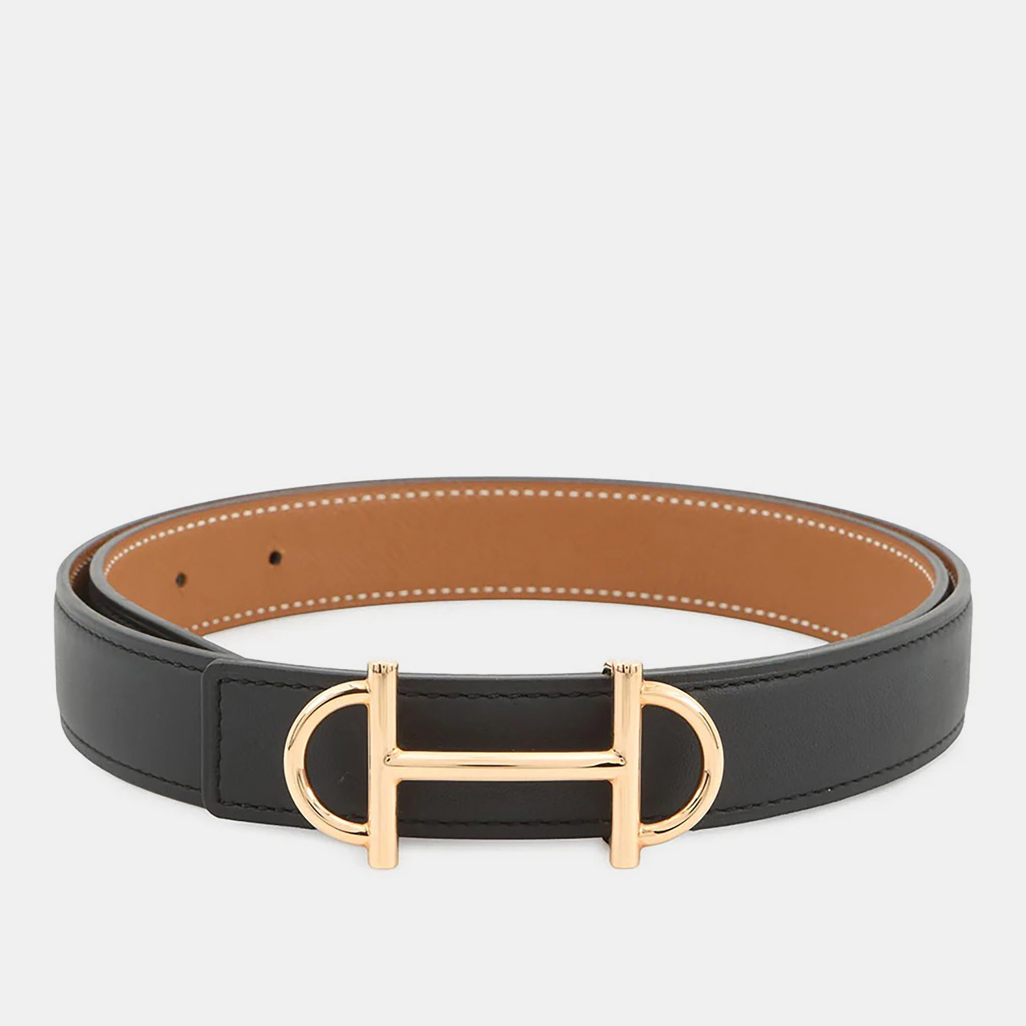

Hermes Gamma Reversible Belt Size, Black