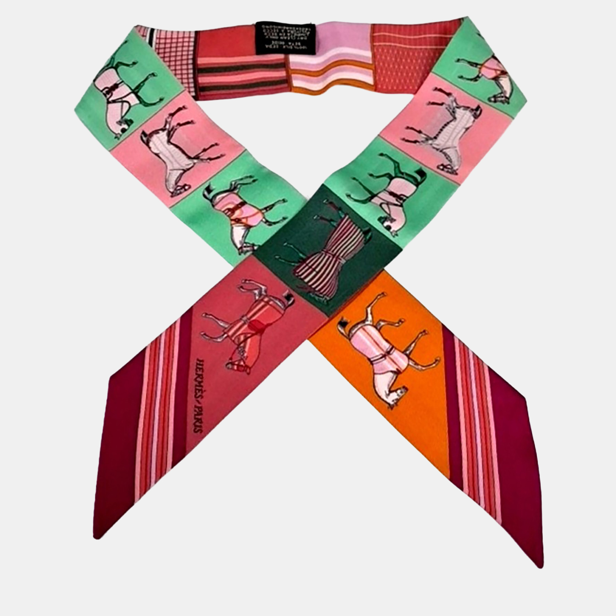 

Hermes Silk Mulitcolor Twilly Scarf, Multicolor