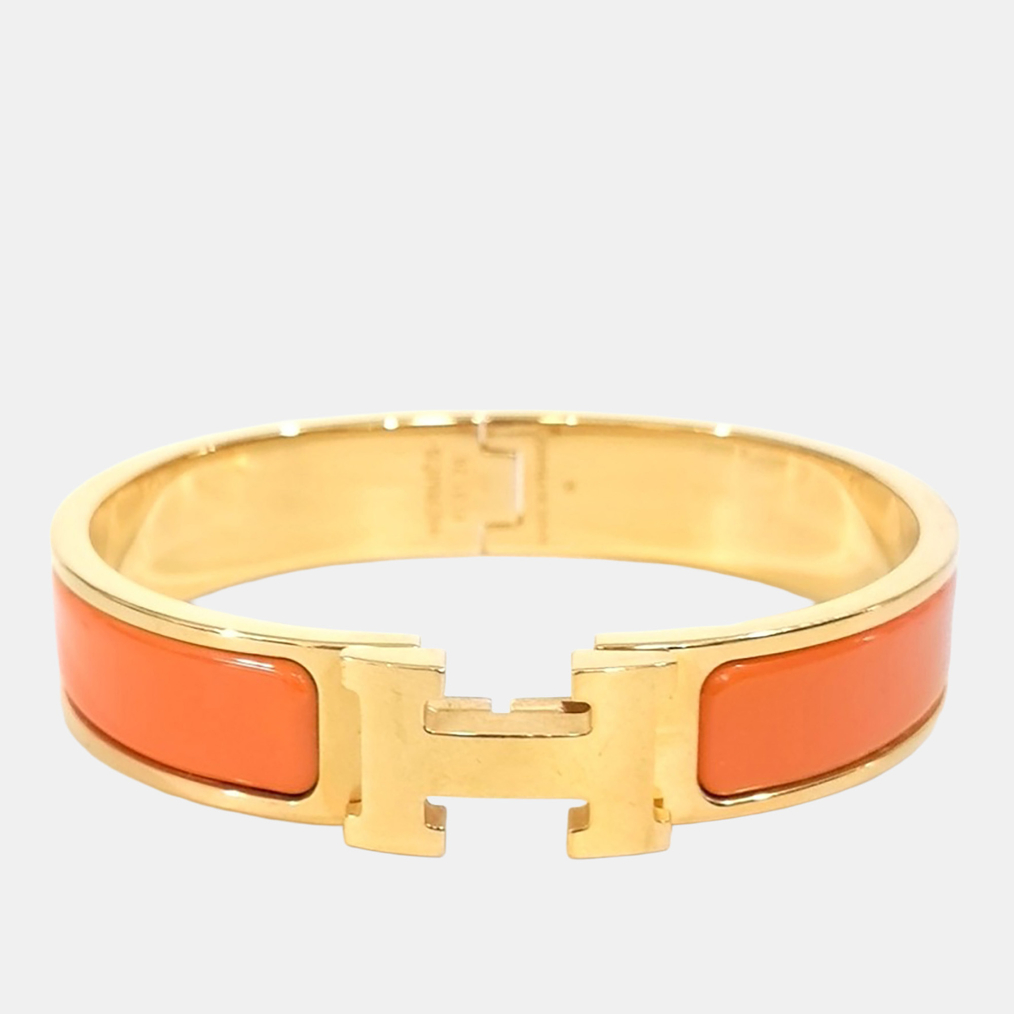 

Hermes Gold Plated Metal Click H