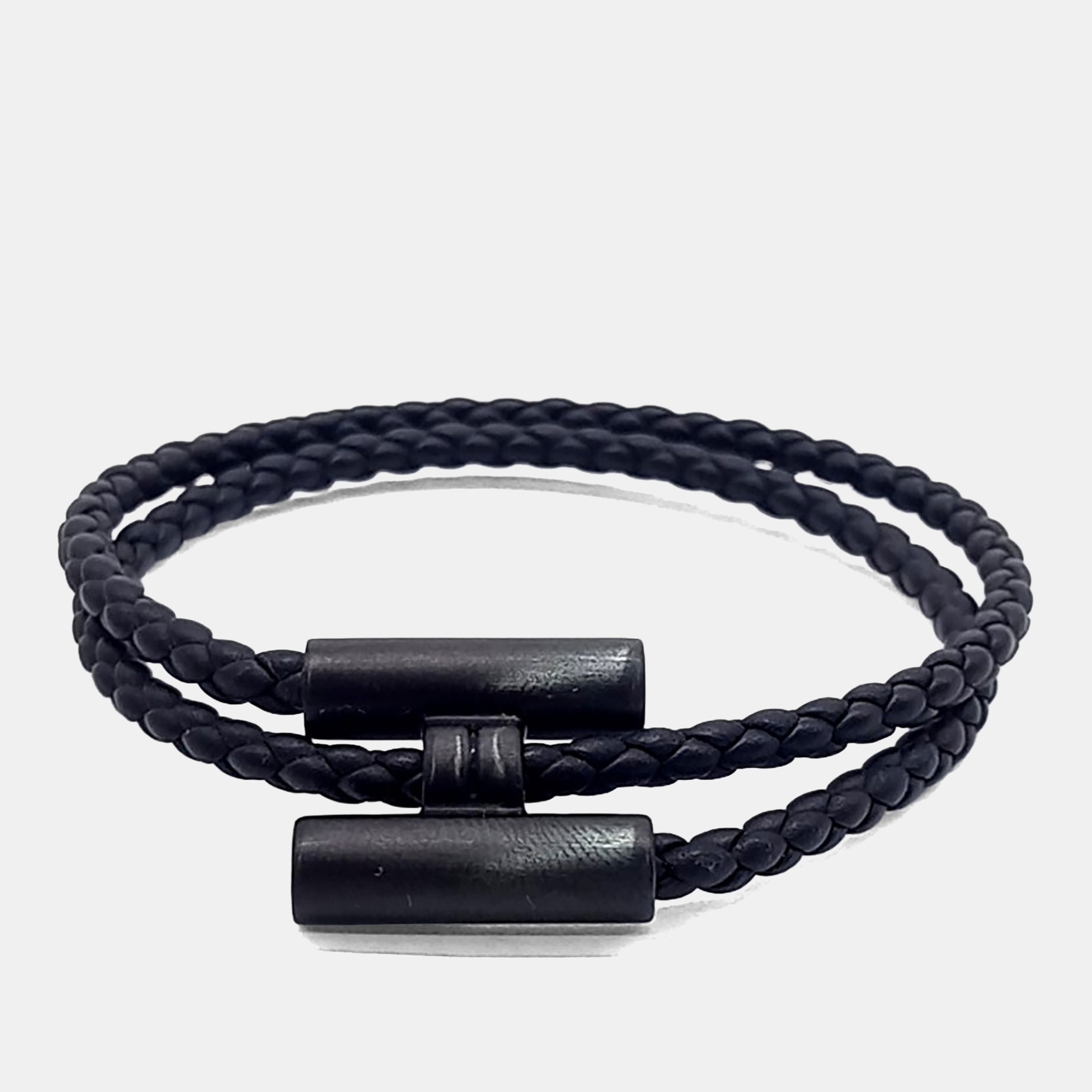 

Hermes Fabric Tounis Trese Bracelet, Black