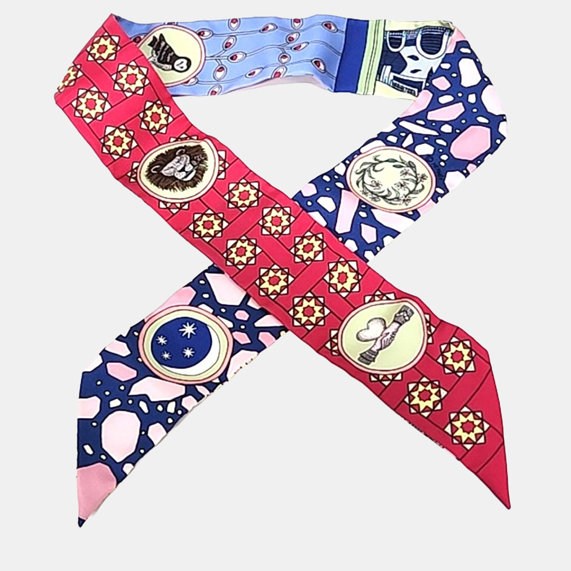 

Hermes Multicolor Twilly Scarf