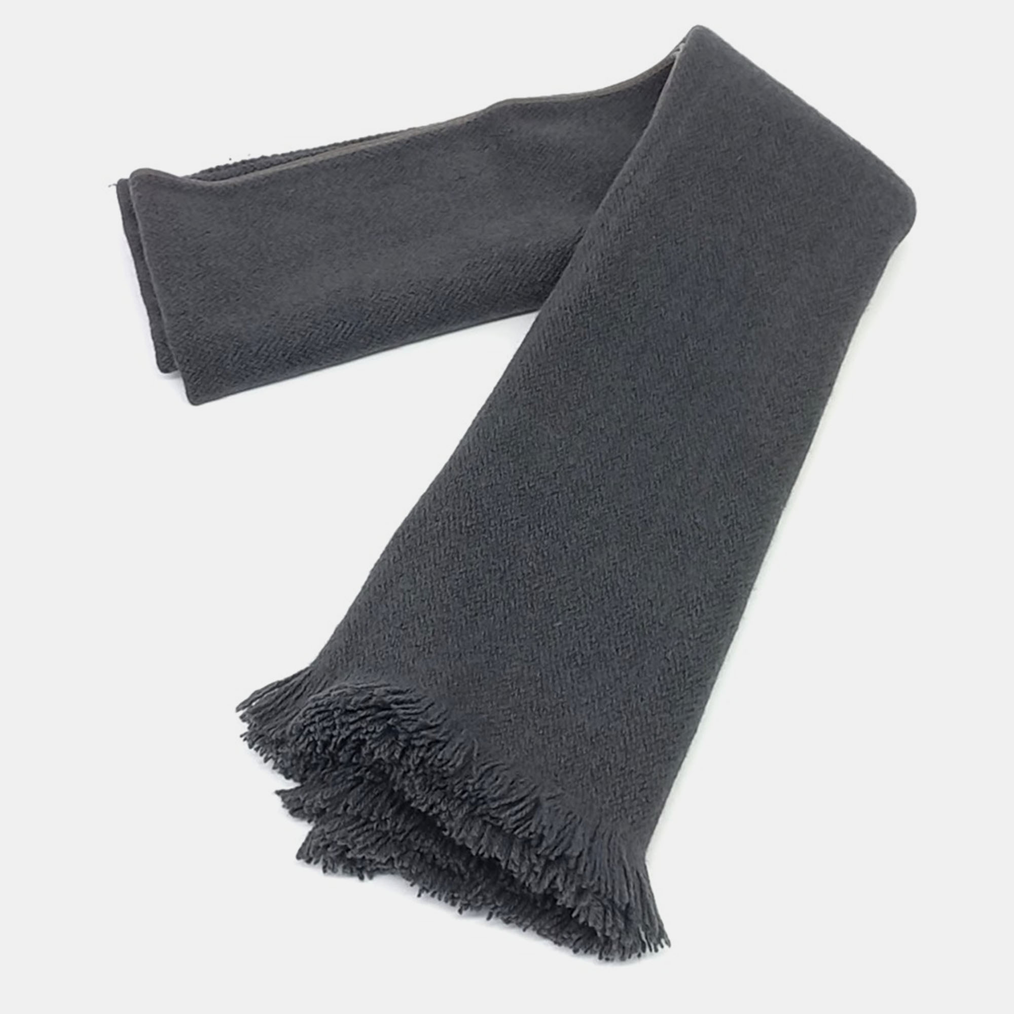 

Hermes Beige Grey Yak Leather Shawl And Scarf