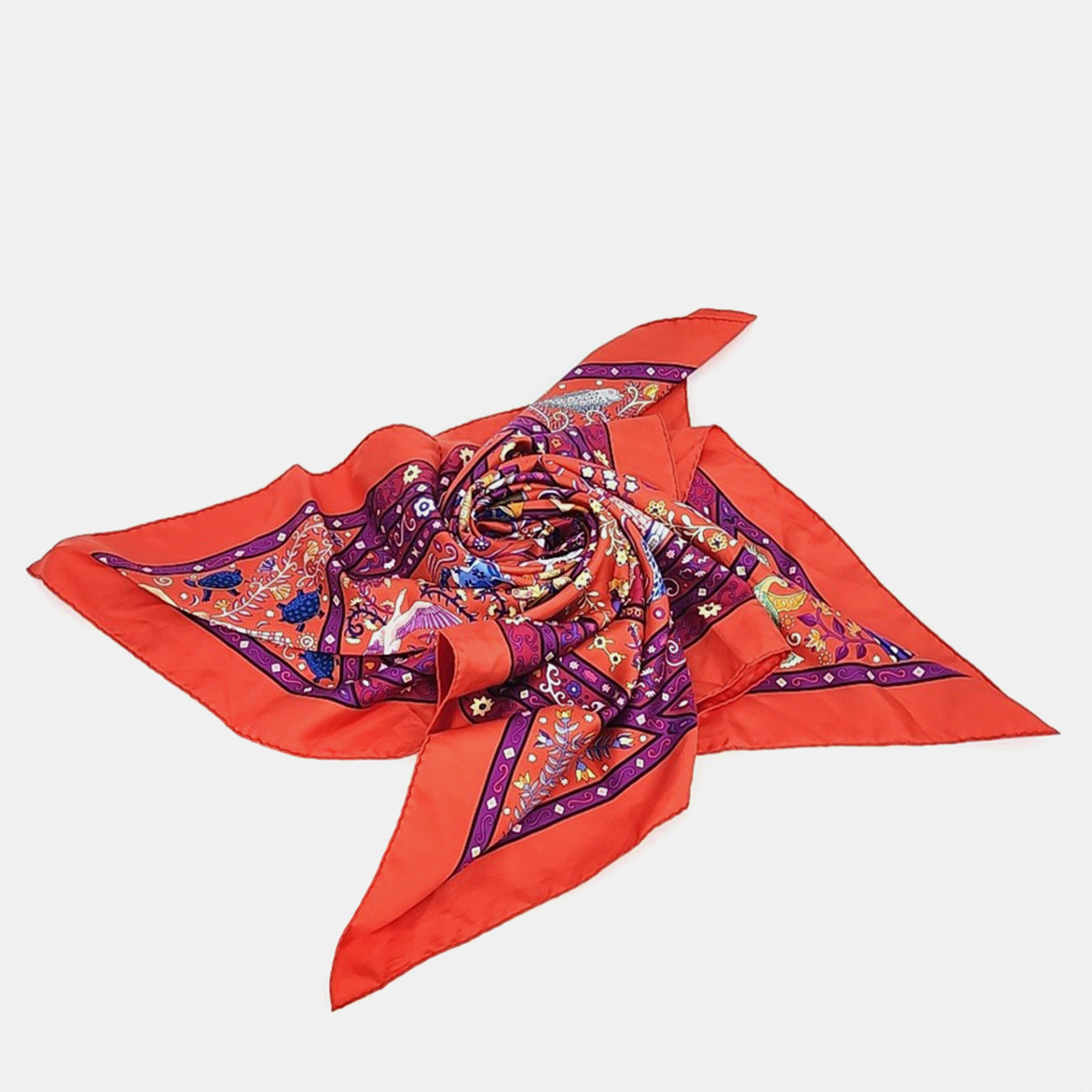 

Hermes Multicolor Silk Scarf