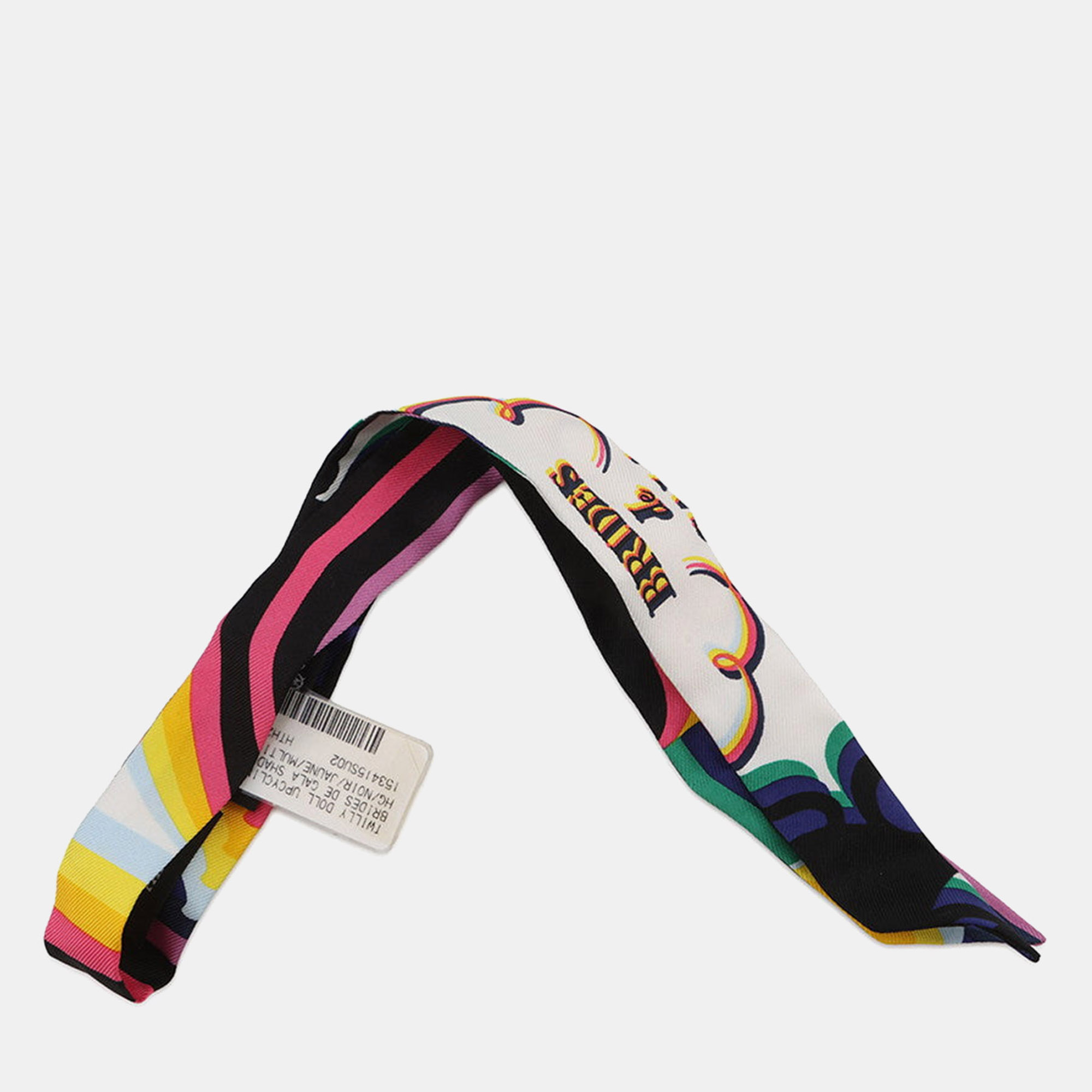 

Hermes Twilly Doll Brides De Gala Shadow Black/Jaune/Multicolor Silk