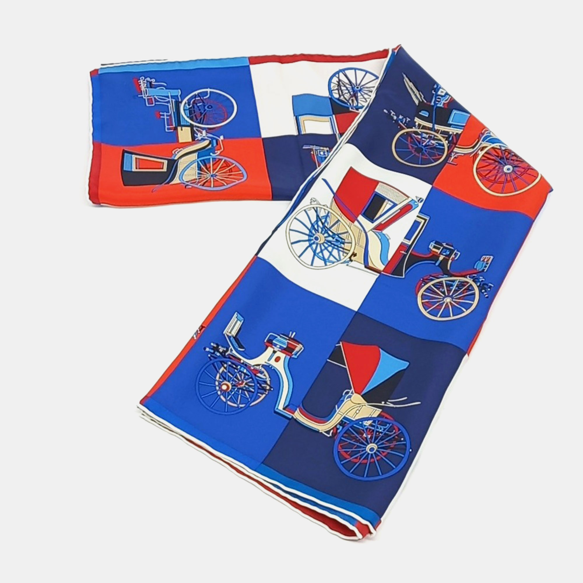 

Hermès silk scarf, Blue