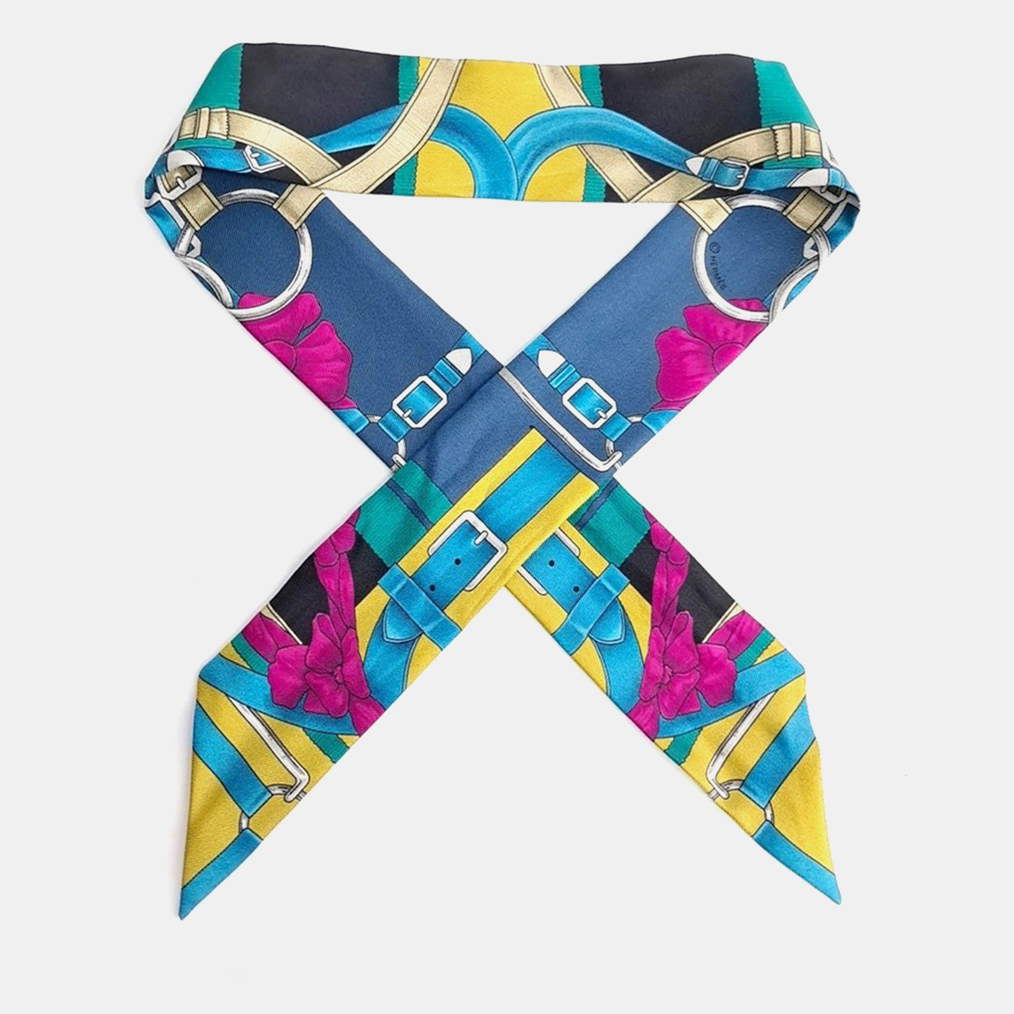 

Hermes Multicolor Silk Twilly
