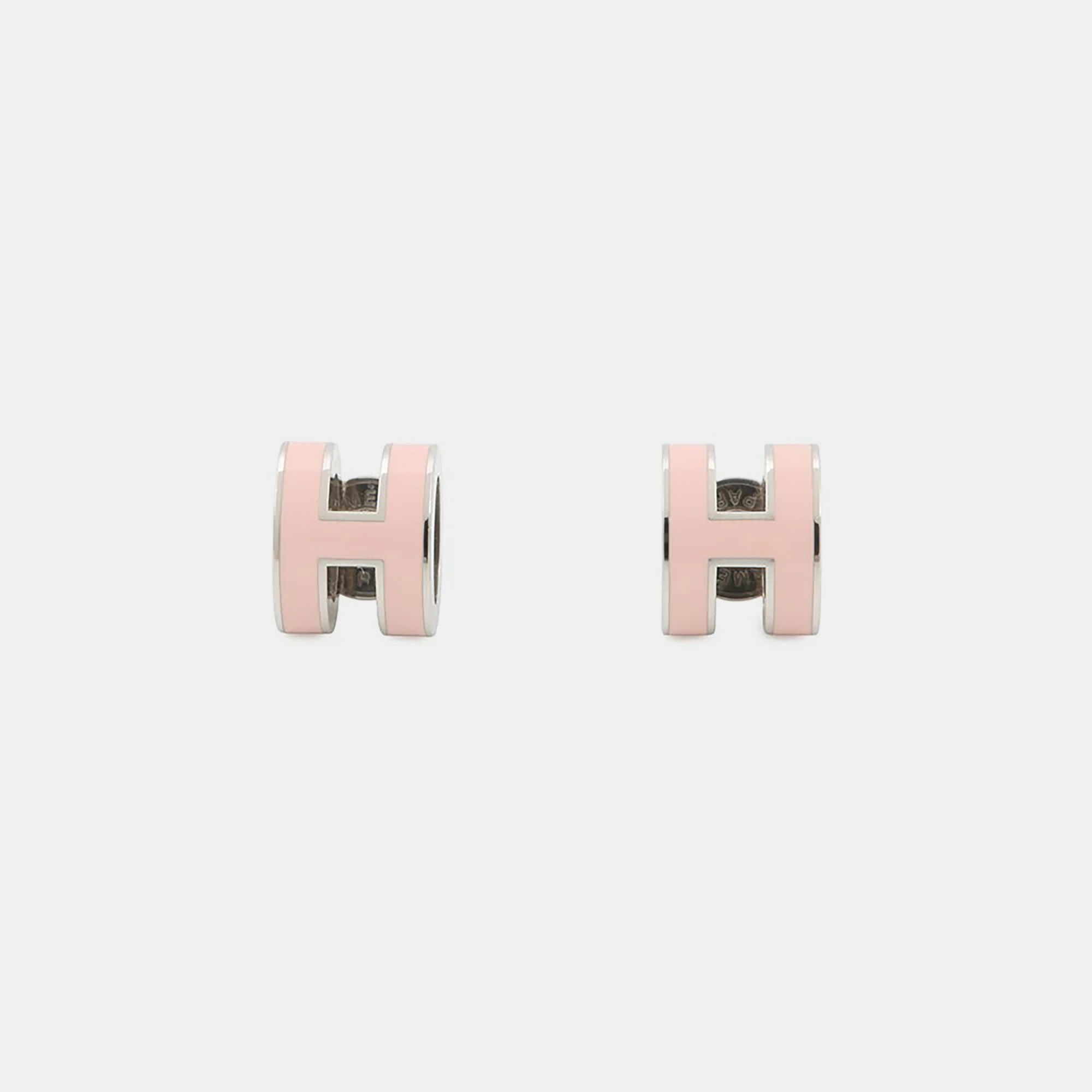 

Hermes Pop Ash Earrings Size Mini Pink Metal Lacquer