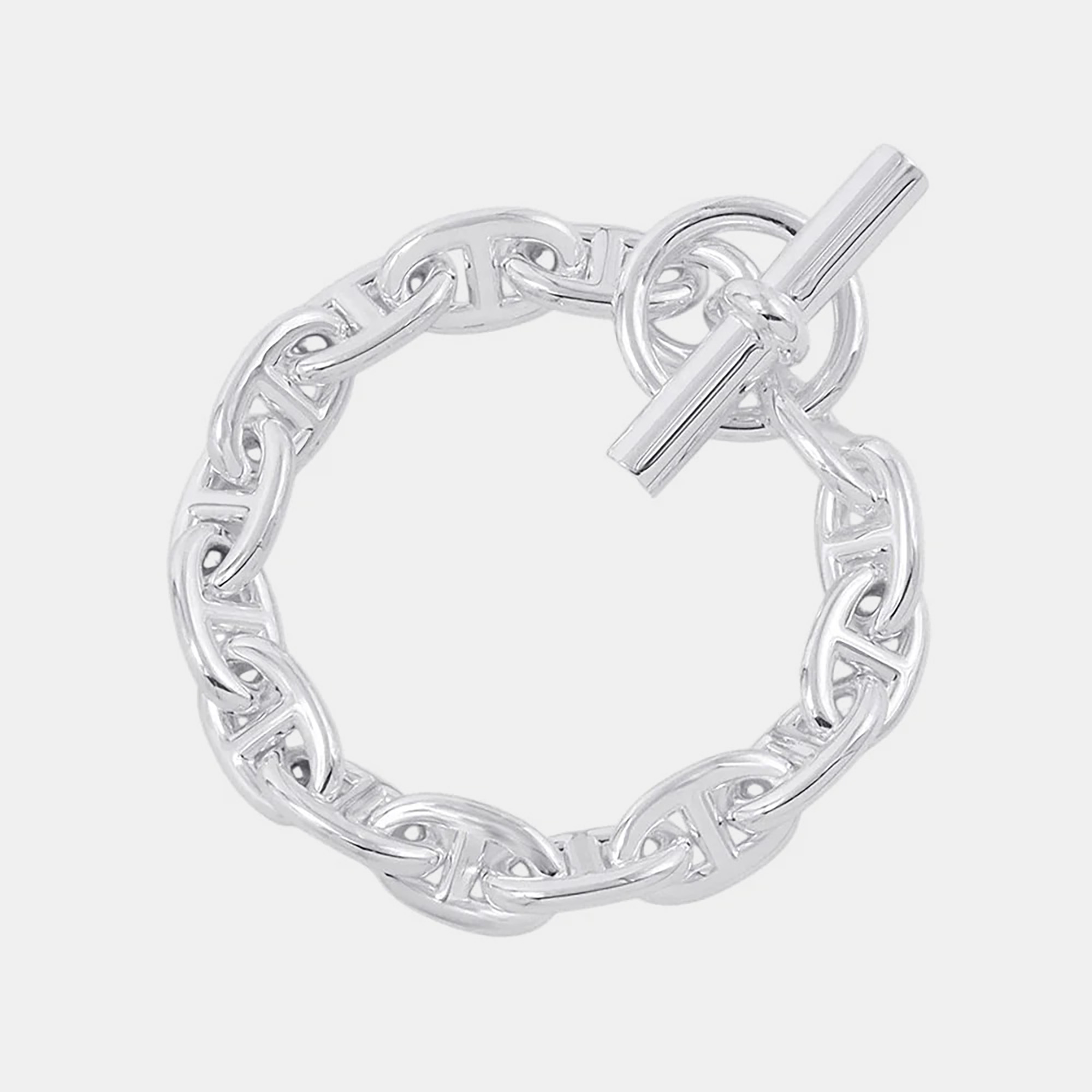 

Hermes Chaine d'Ancre MM 925 Sterling Silver Bracelet