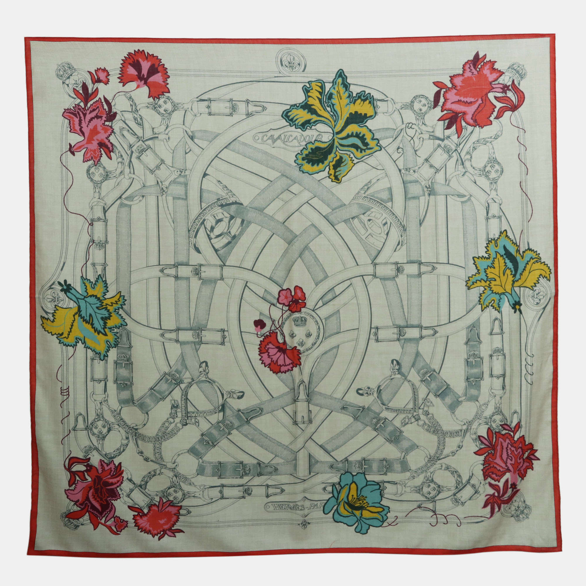 

Hermes Cavalcadour Cashmere Shawl, Multicolor