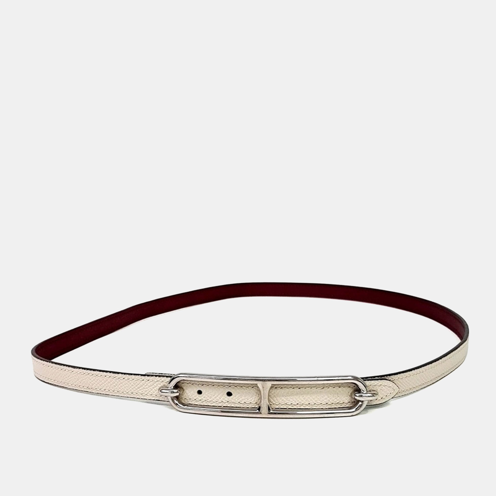 

Hermès Roulis Reversible Beige/Brown Leather Belt SHW (X)