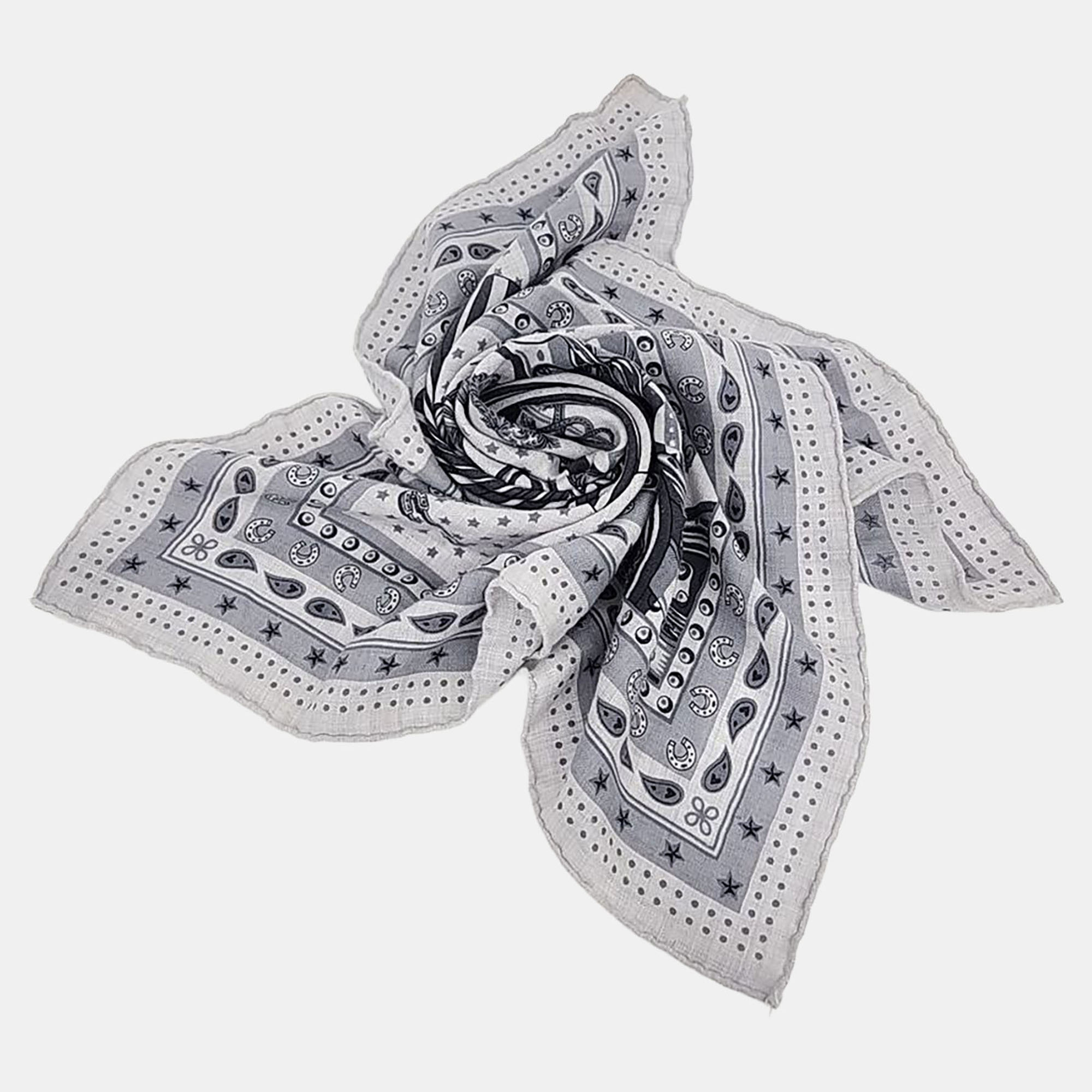 Pre-owned Hermes Hermès Cashmere Silk Scarf In Multi