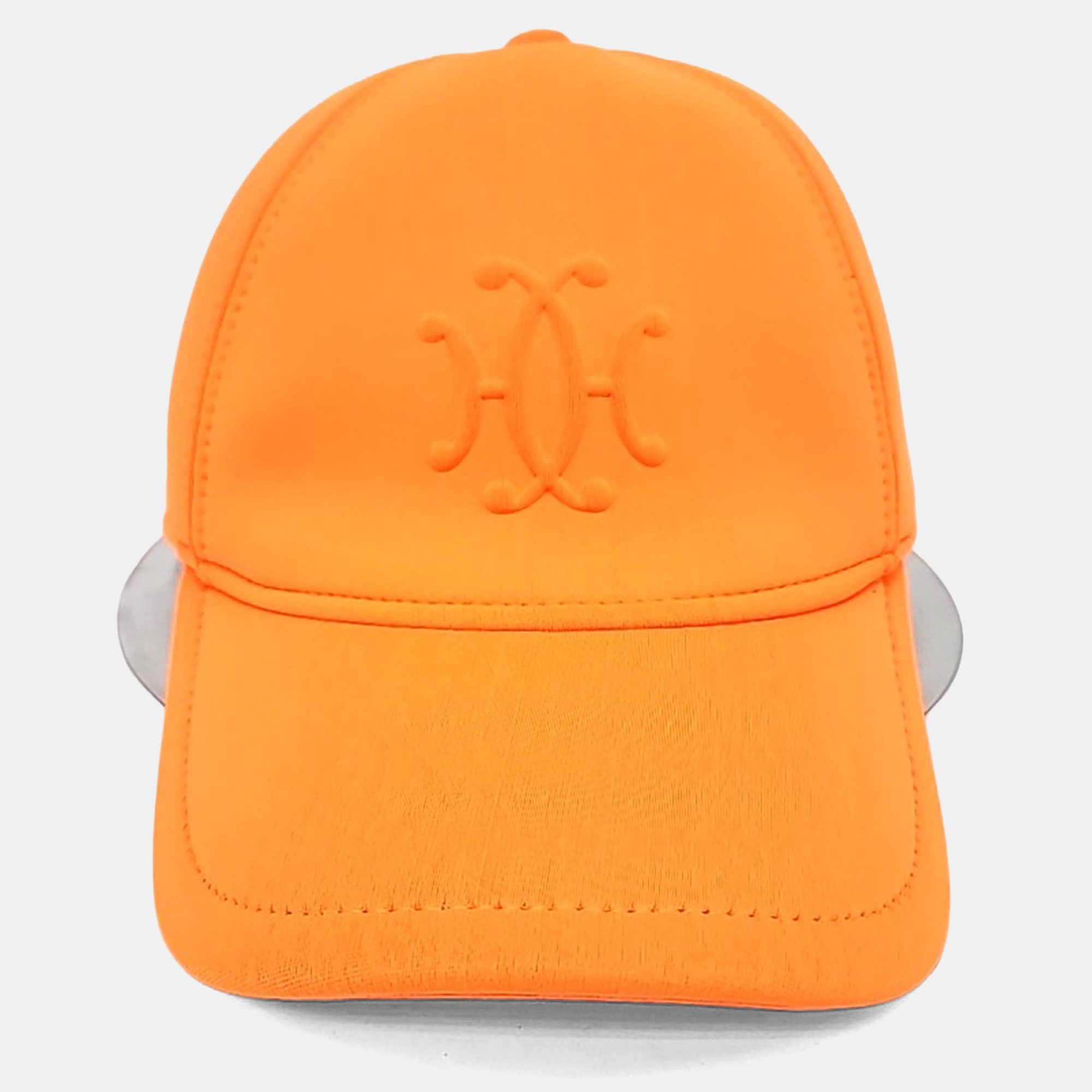 Pre-owned Hermes Hermès Orange Neoprene Cap
