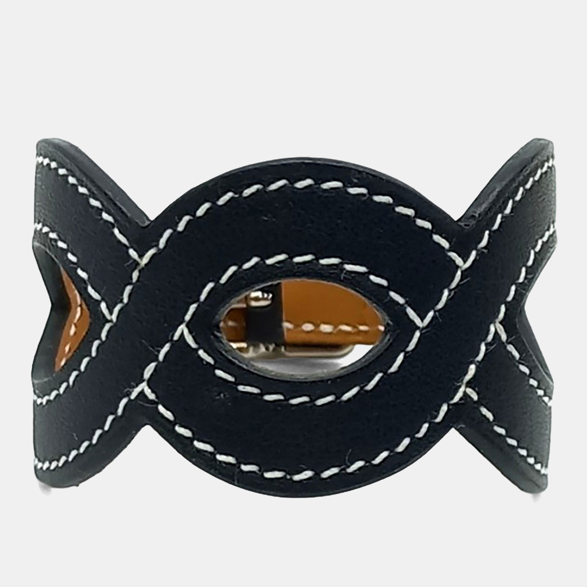 

Hermès Black Leather Bracelet (Y)