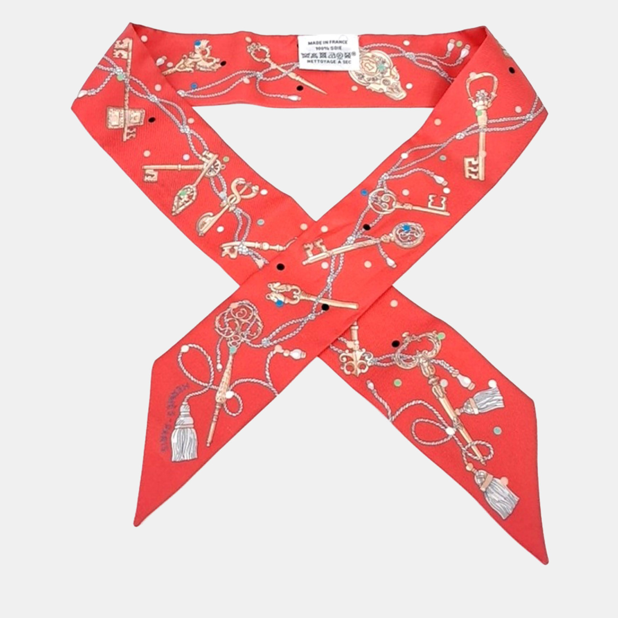 

Hermès Multicolor/Red Twilly scarf