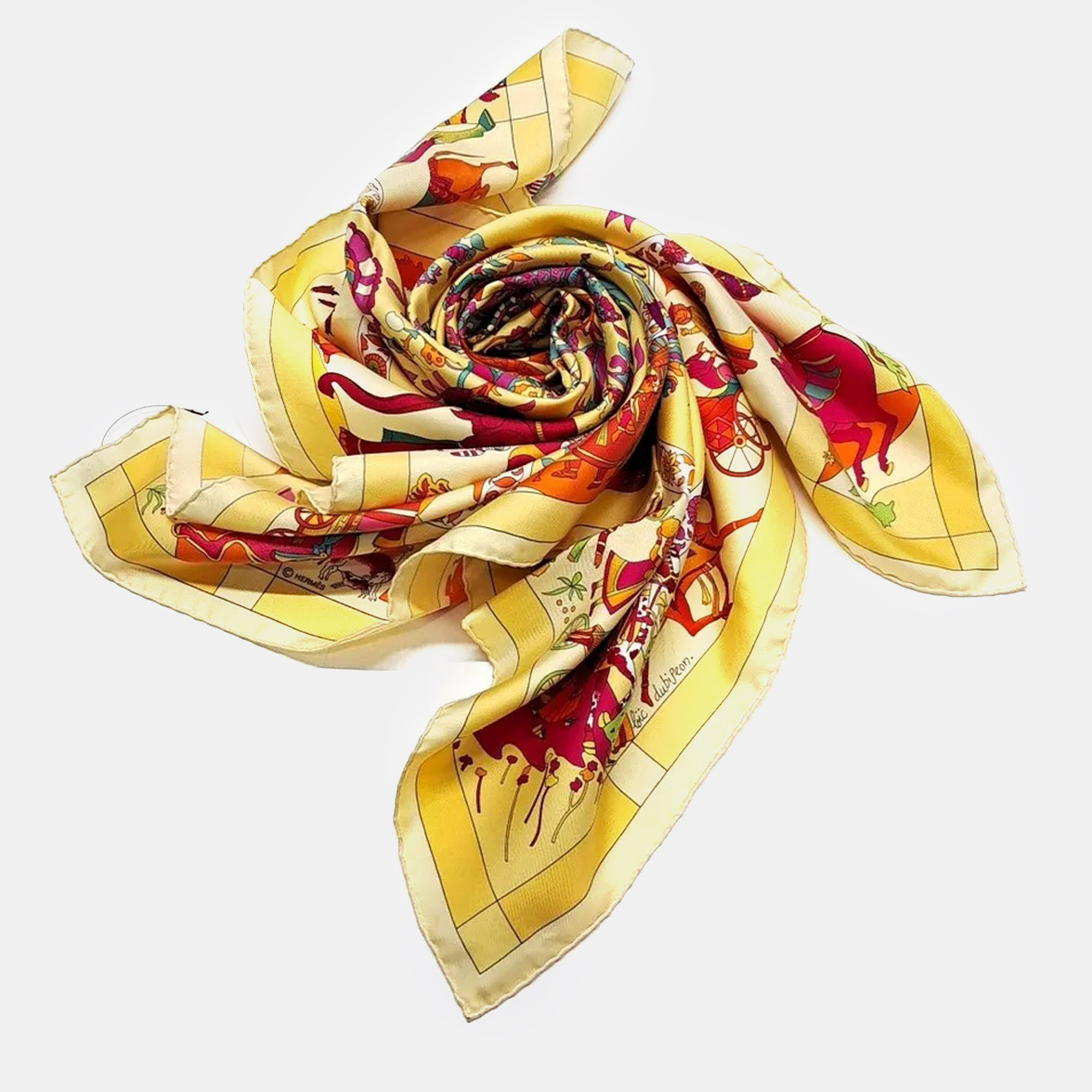 مملوكة مسبقًا Hermès Multicolor Silk scarf