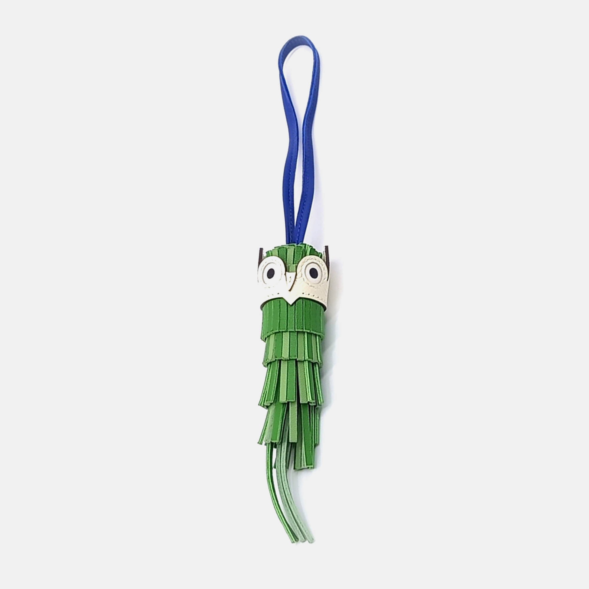 

Hermès Chouette Blue/Green Bag Leather Charm (W)