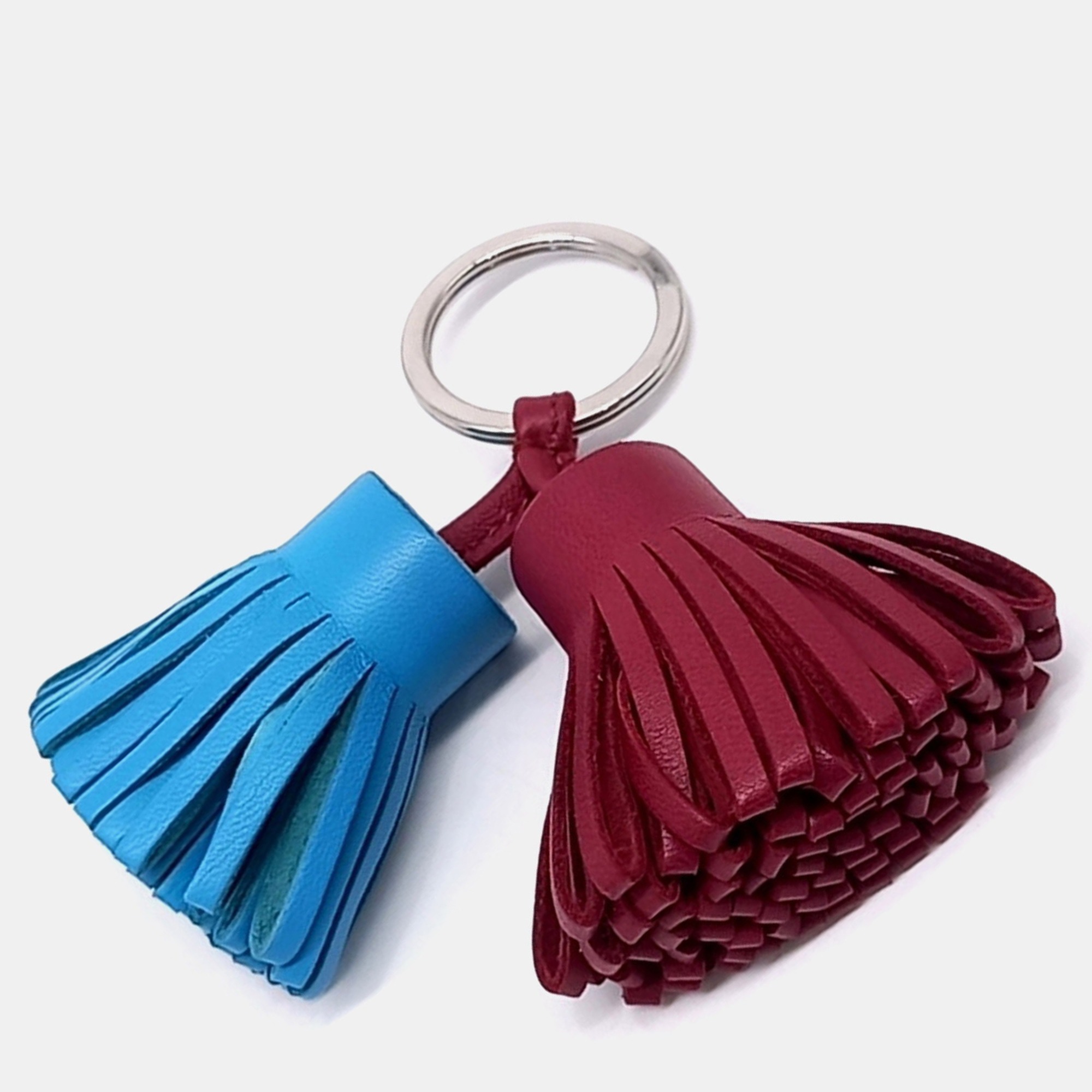 

Hermès Carmen Duo Blue/Burgundy Leather Tassel Keyring