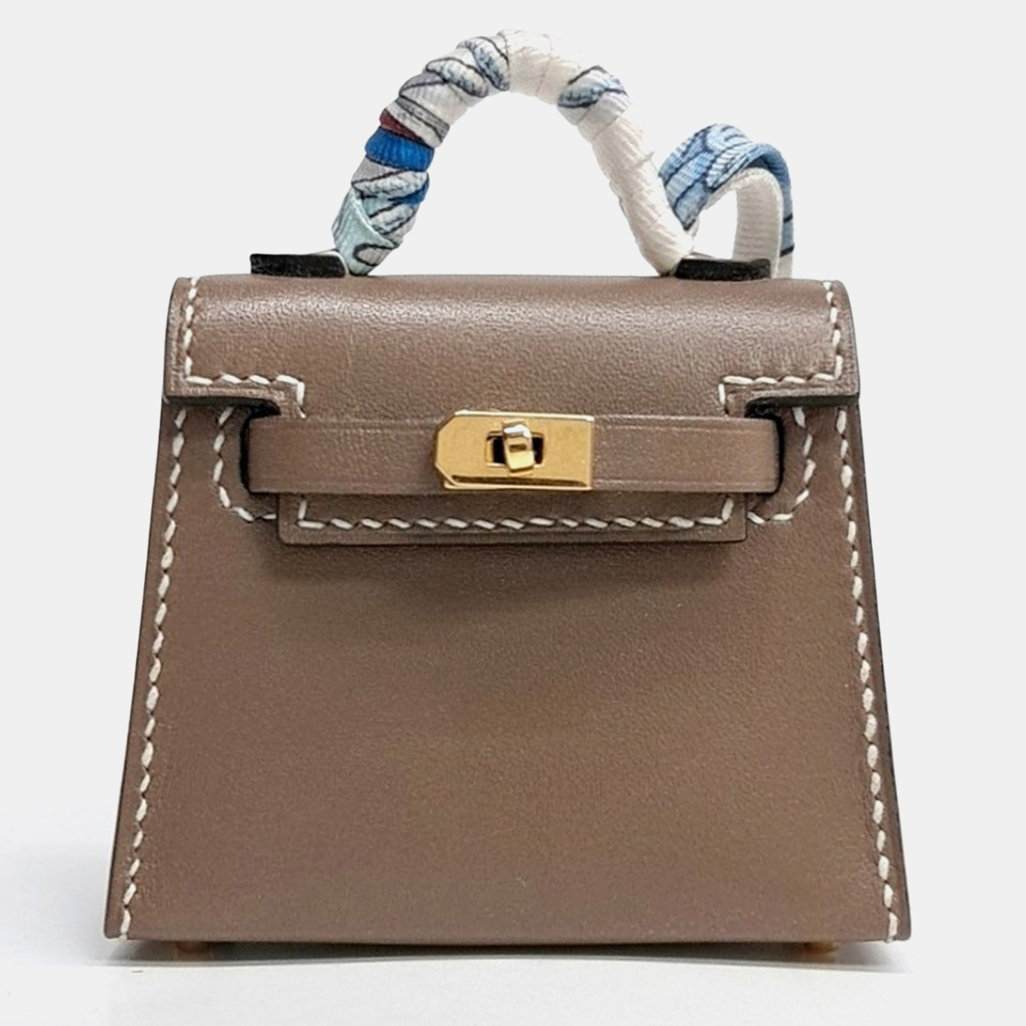 

Hermès Kelly Twilly Brown Leather Bag Charm (Y)