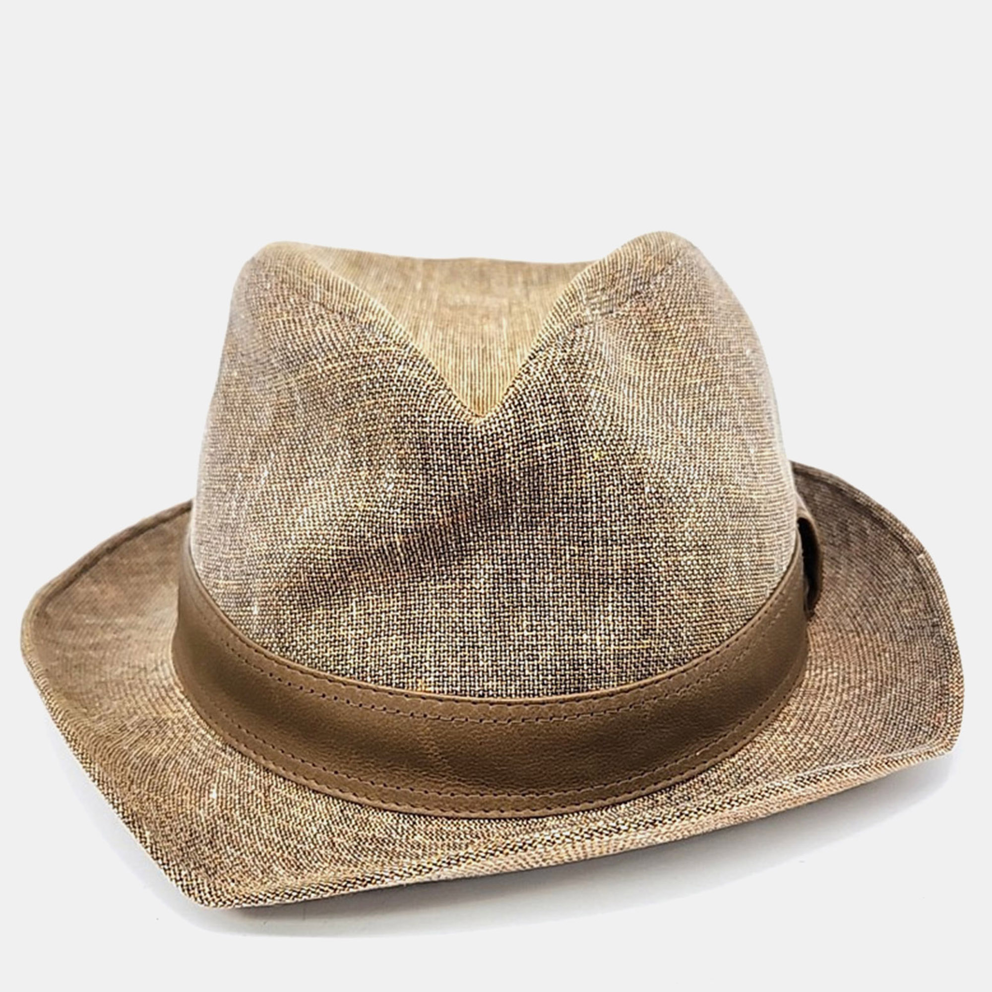 Pre-owned Hermes Hermès Fedora Beige Hat