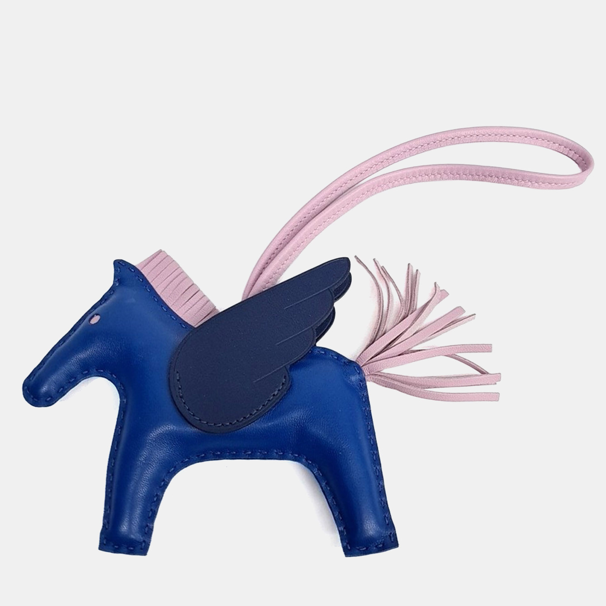Pre-owned Hermes Hermès Leather Pegasus Rodeo Bag Charm Medium (z) In Multicolor