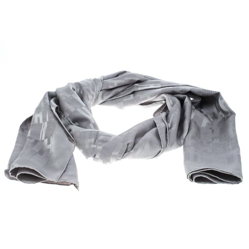 grey hermes scarf