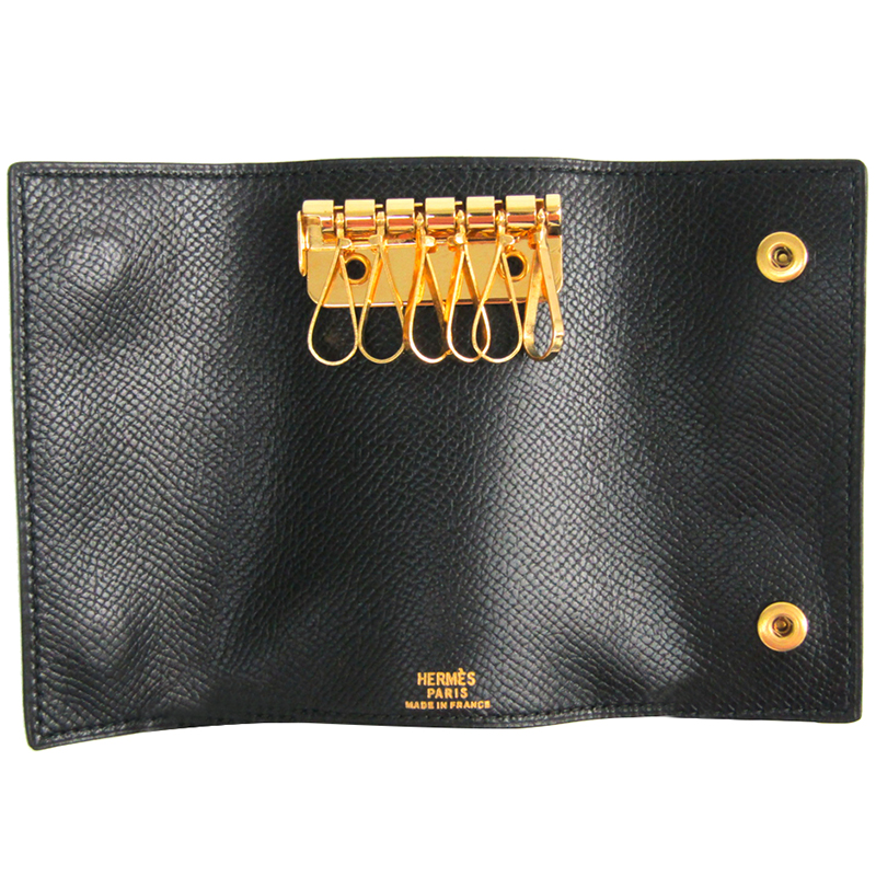 

Hermes Black Epsom Leather Key Case