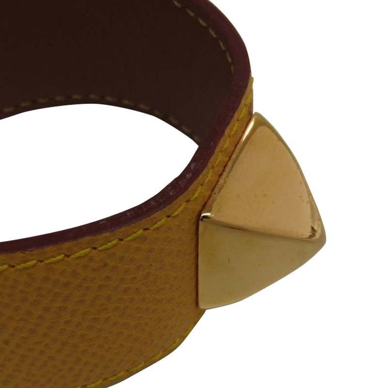 

Hermes Yellow Courchevel Leather Medor Bracelet