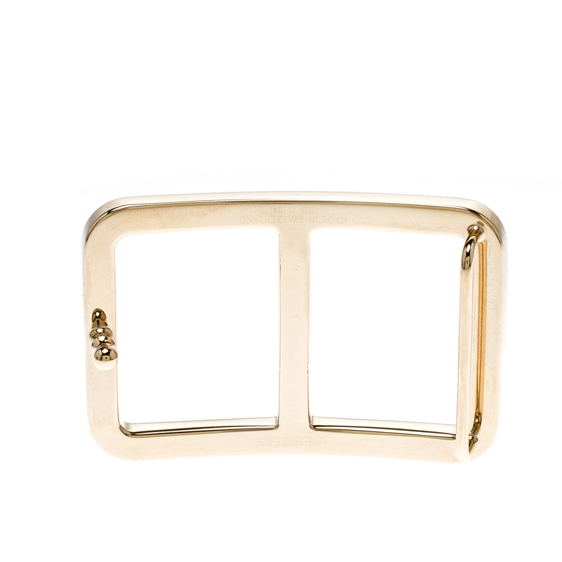 

Hermes Domino Gold Tone Peg Belt Buckle