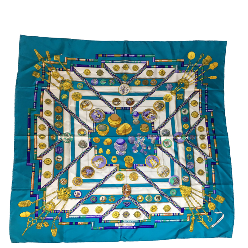 

Hermes Emerald Green Silk Petite Main Scarf