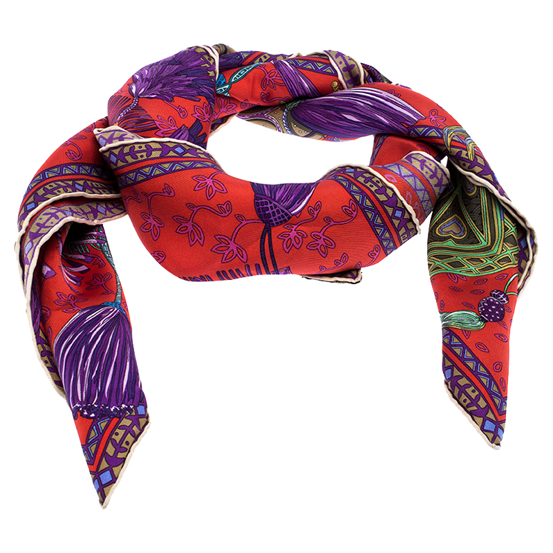 

Hermes Multicolor Cavaliers Du Caucase Printed Silk Scarf
