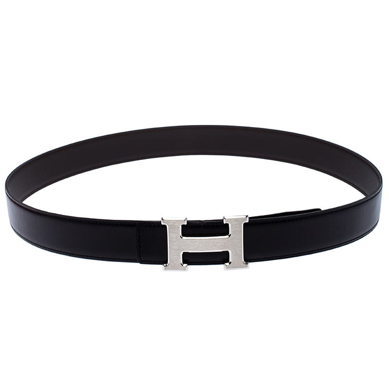 ☆HERMESベルトHマーク☆ HERMES H Logo Leather Belt Black Size 110