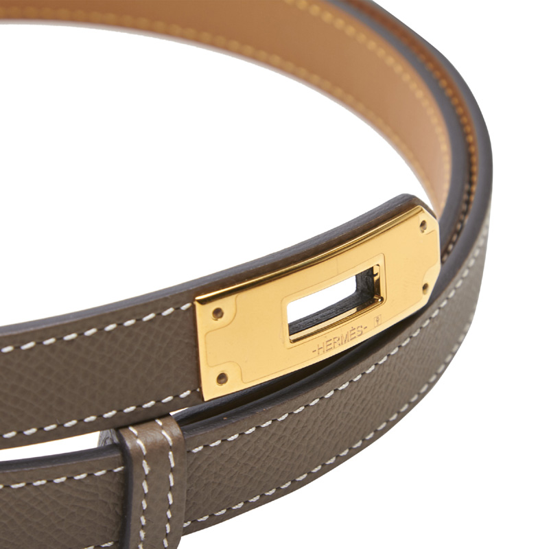 

Hermes Brown Epsom Leather Kelly Belt