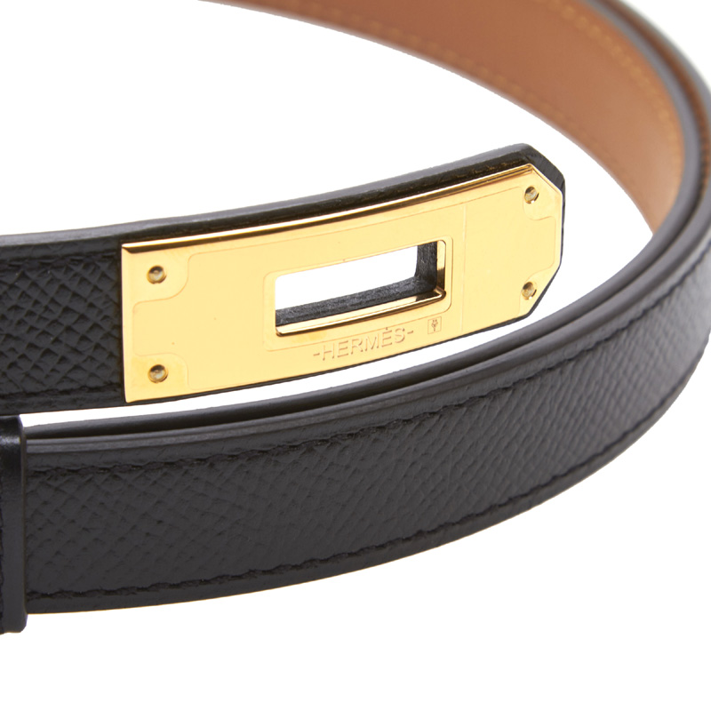 

Hermes Black Epsom Leather Kelly Belt