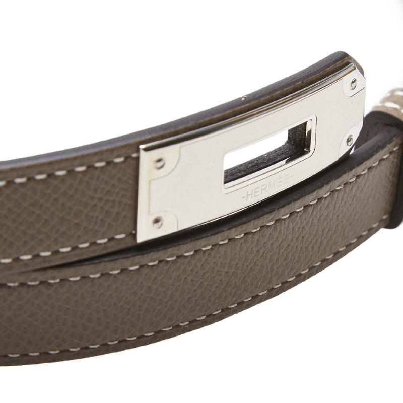 

Hermes Brown Epsom Leather Kelly Belt